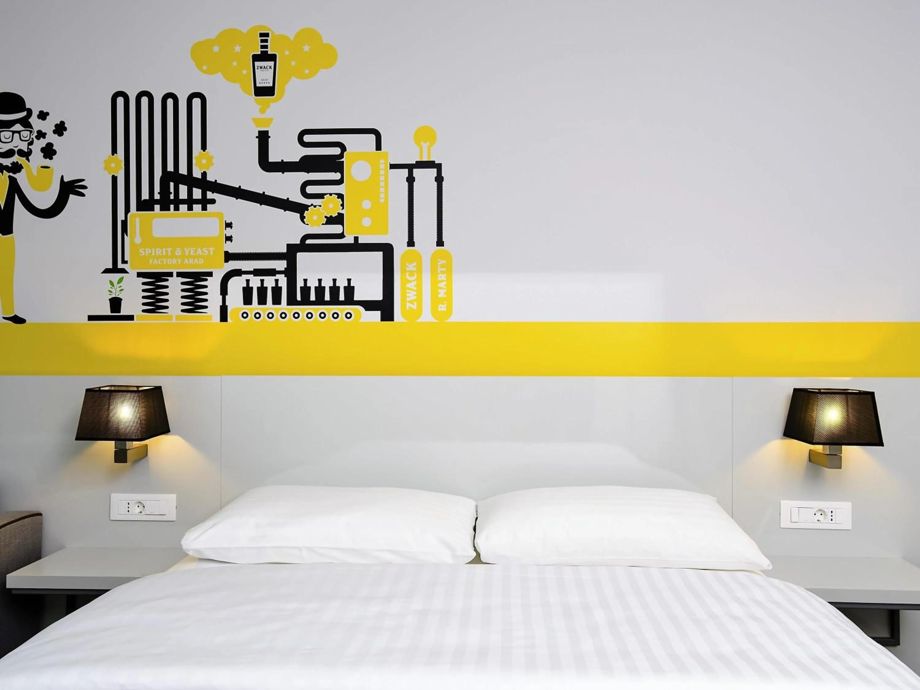 Bedroom, Bed in ibis Styles Arad