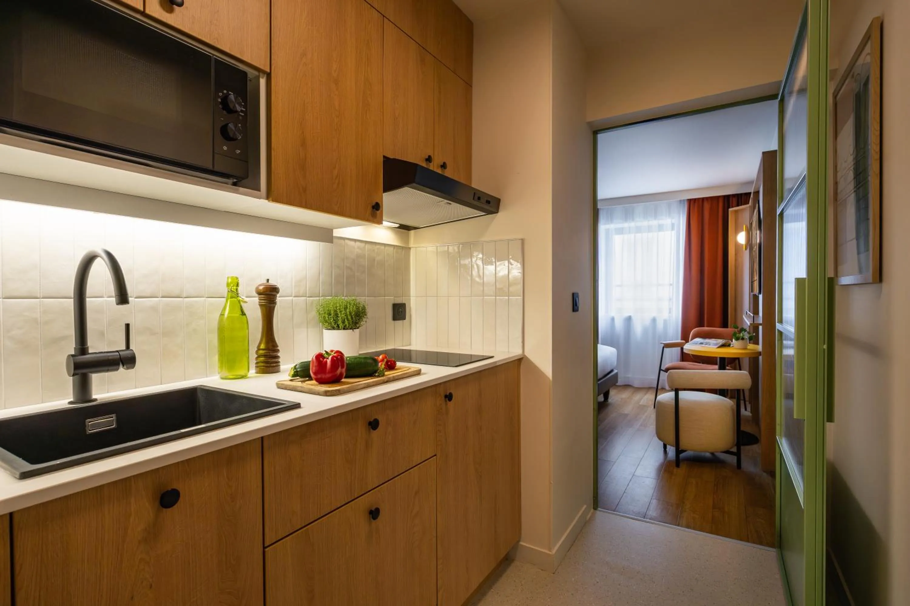 Living room in Citadines République Paris