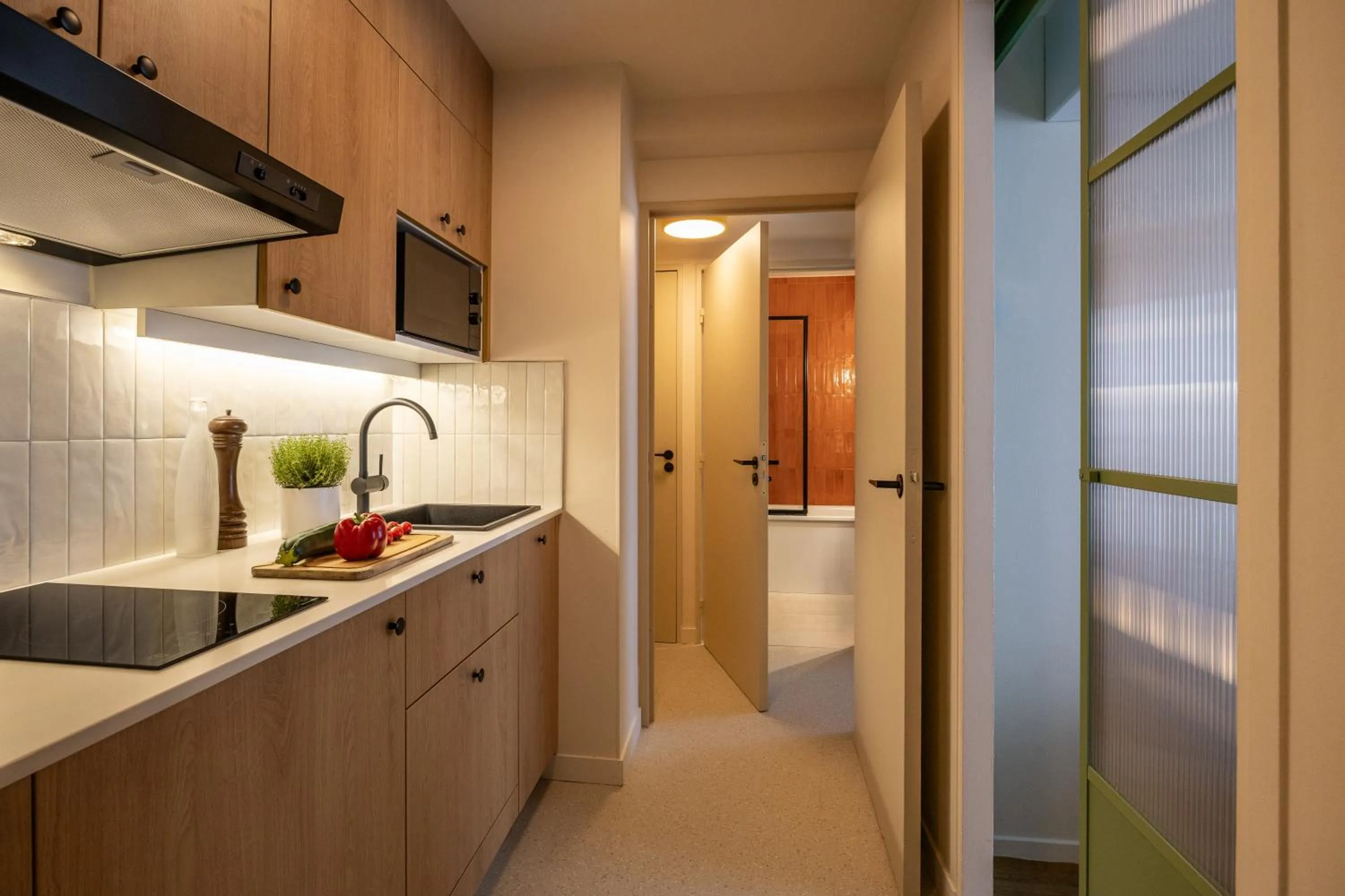 kitchen in Citadines République Paris