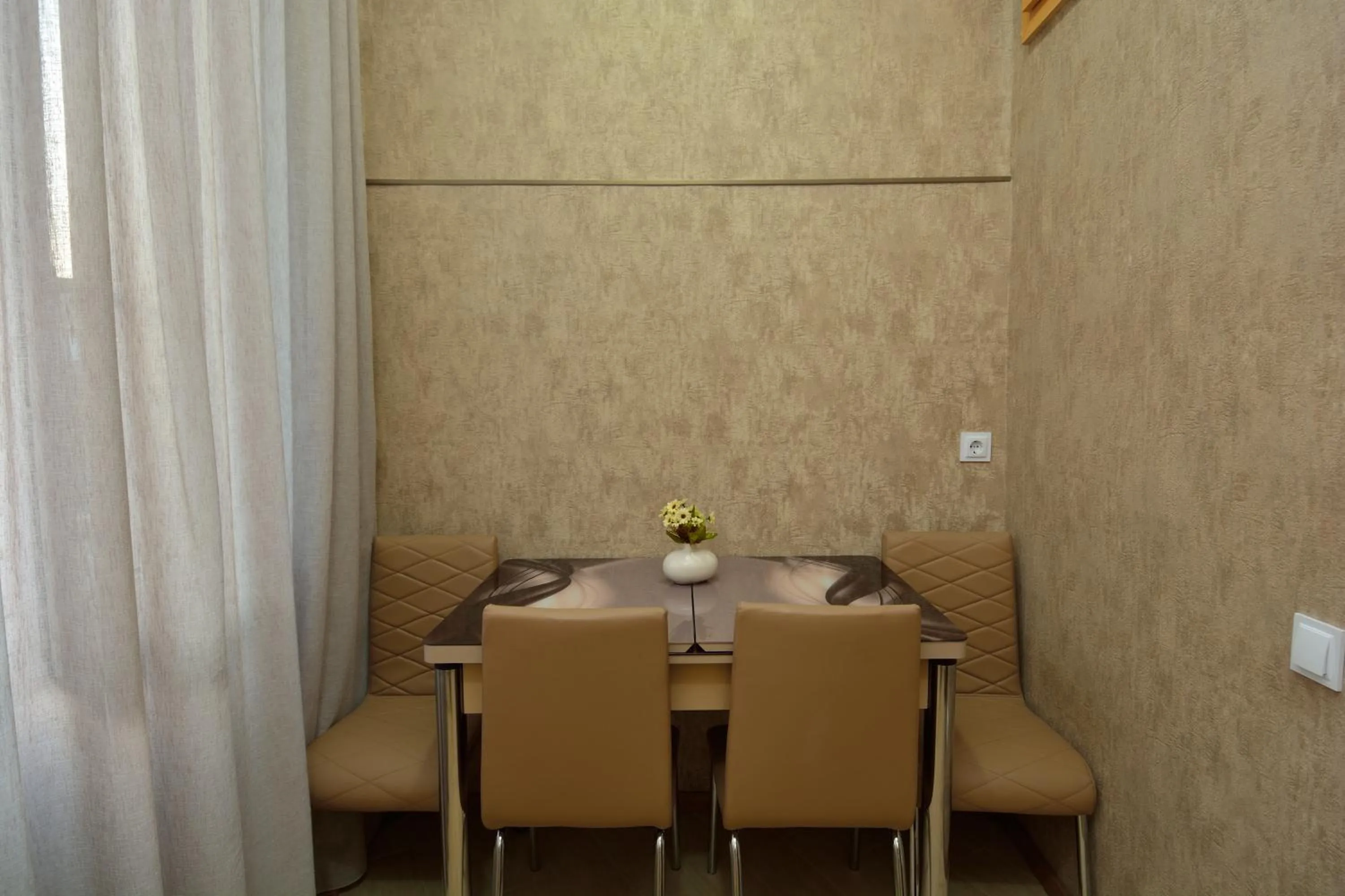 Kitchen or kitchenette in Dat Exx Apartments on Marjanishvili