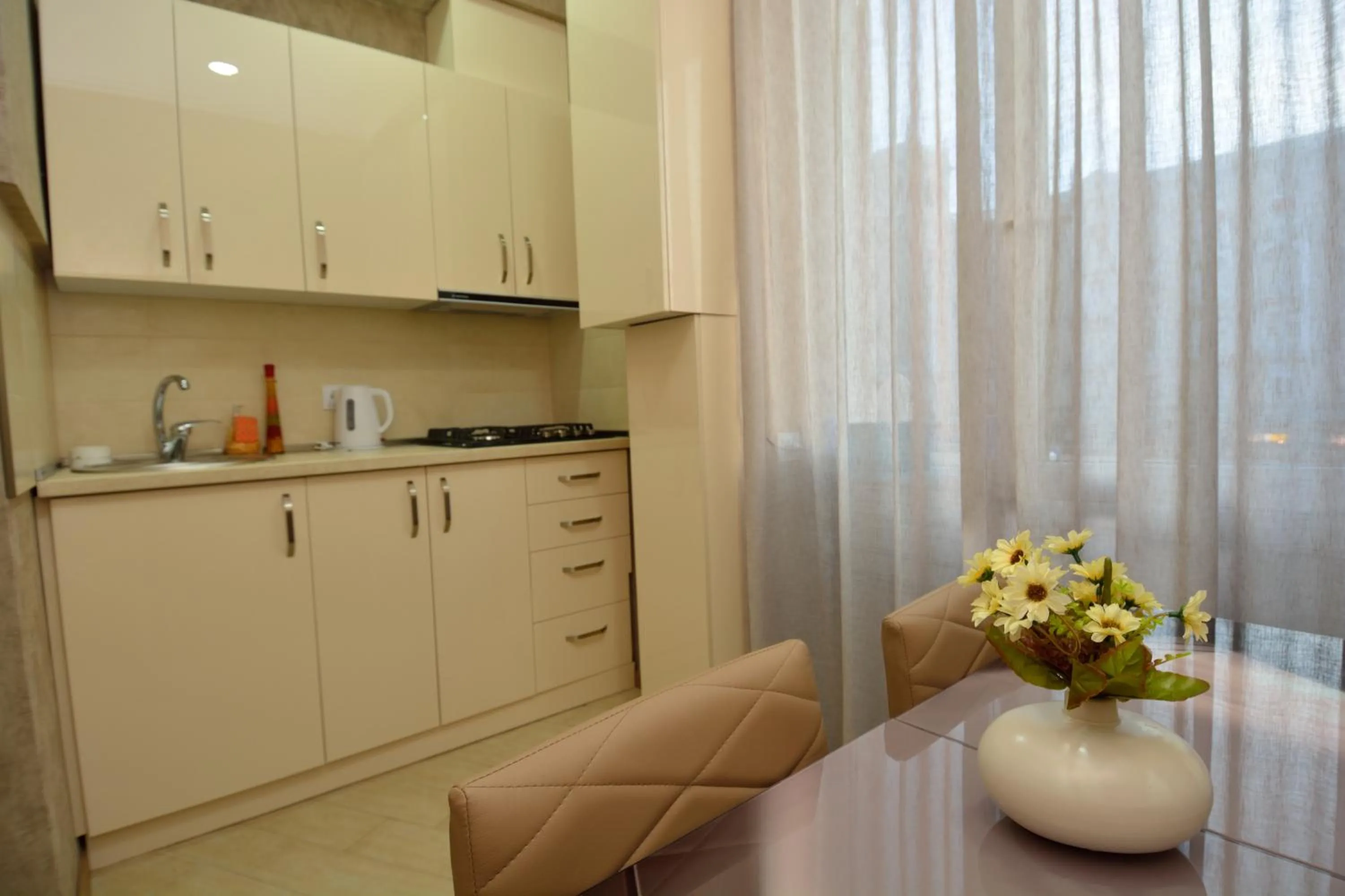 Kitchen or kitchenette in Dat Exx Apartments on Marjanishvili