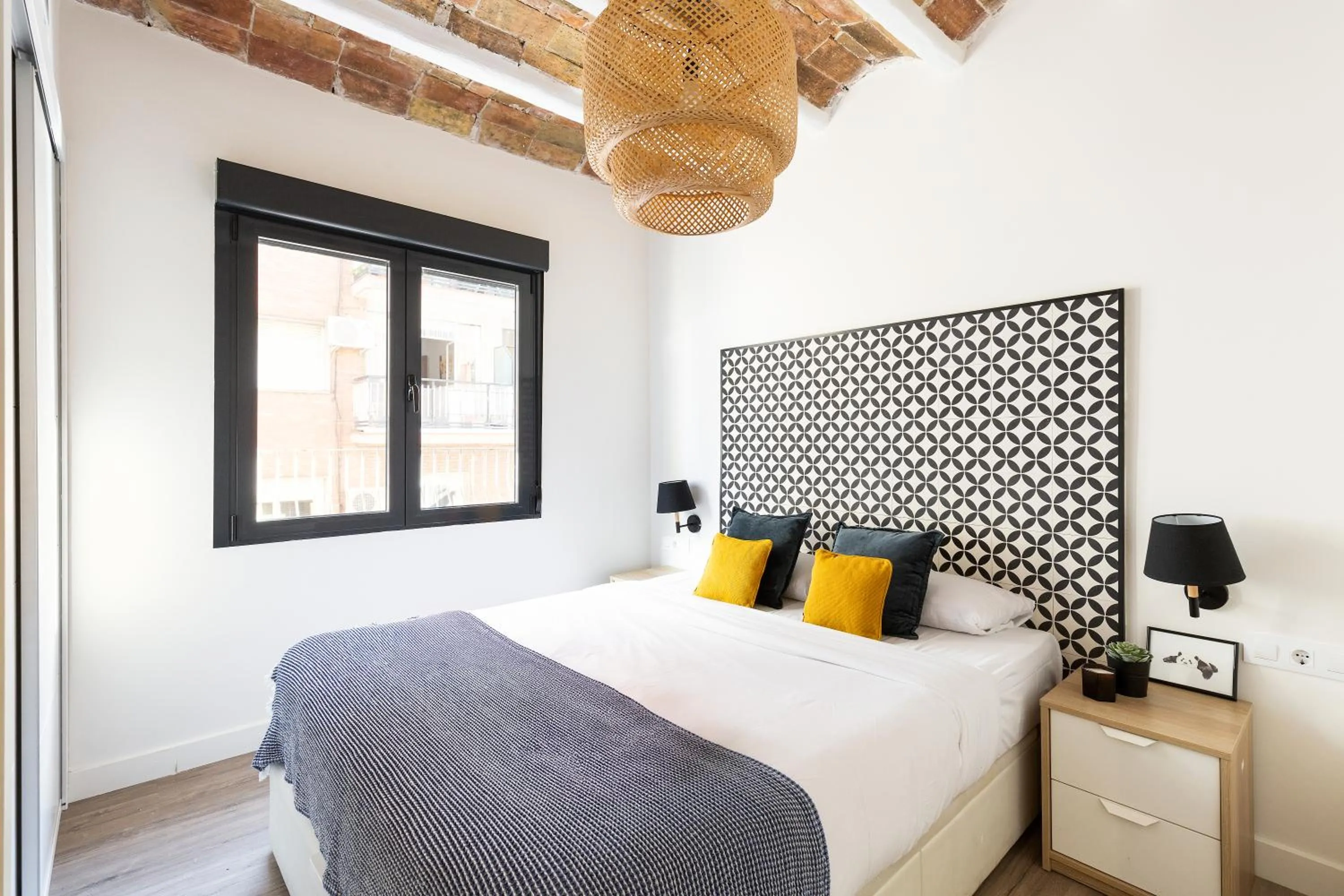 Bedroom, Bed in Modern Catalan Apartments by Olala Homes