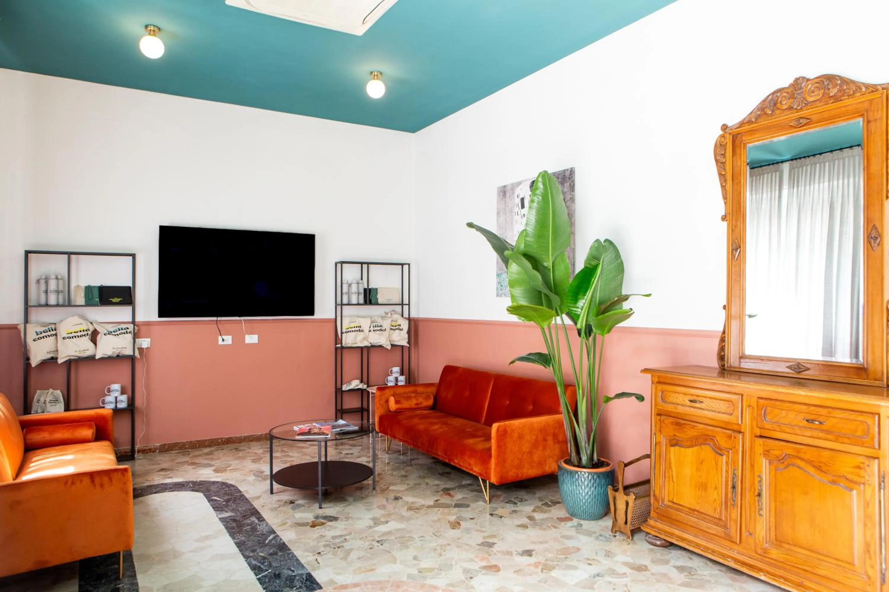 Communal lounge/ TV room in Hotel Belvedere Rimini