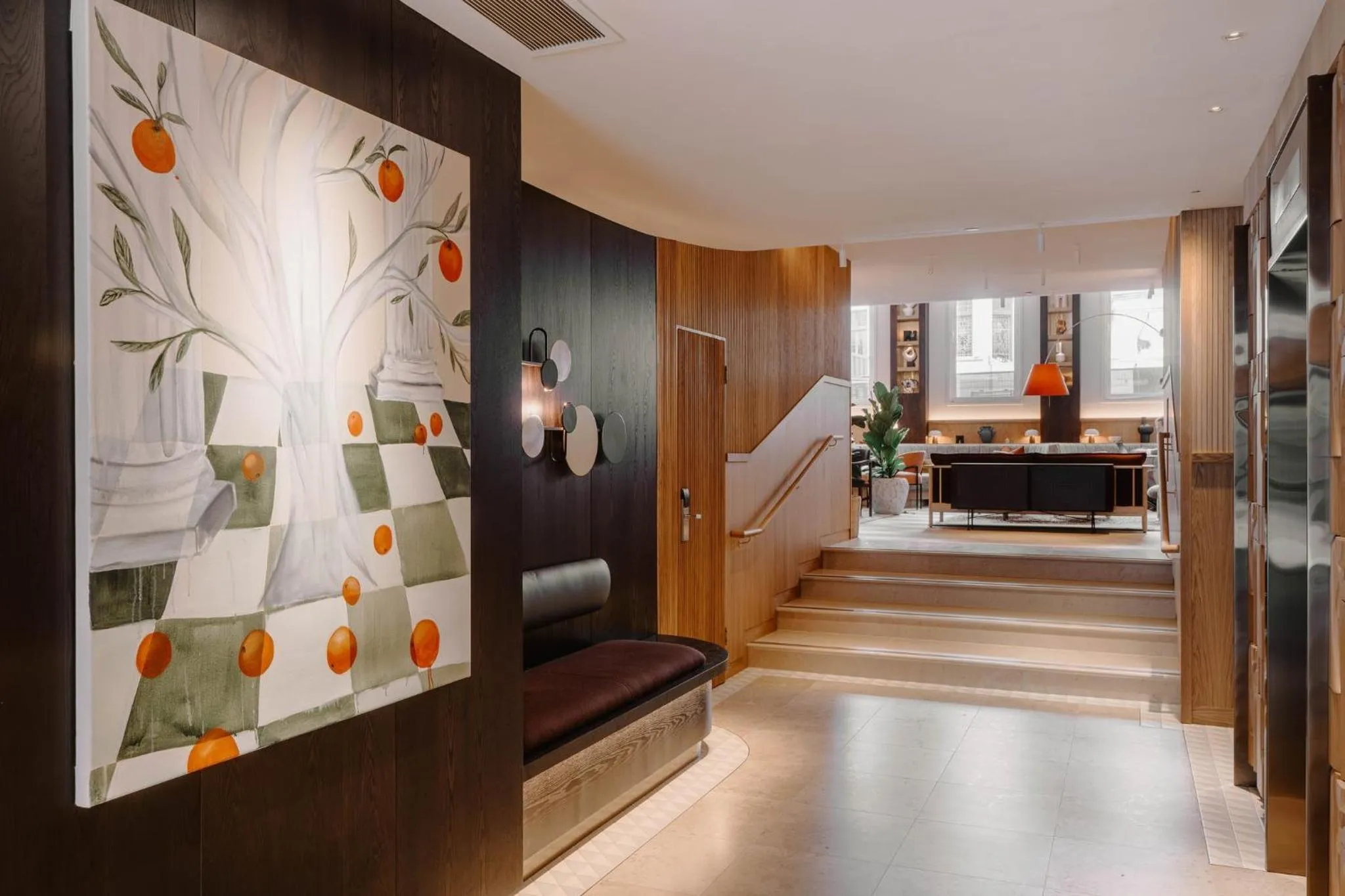 Decorative detail, Bed in Club Quarters Hotel St Paul's, London