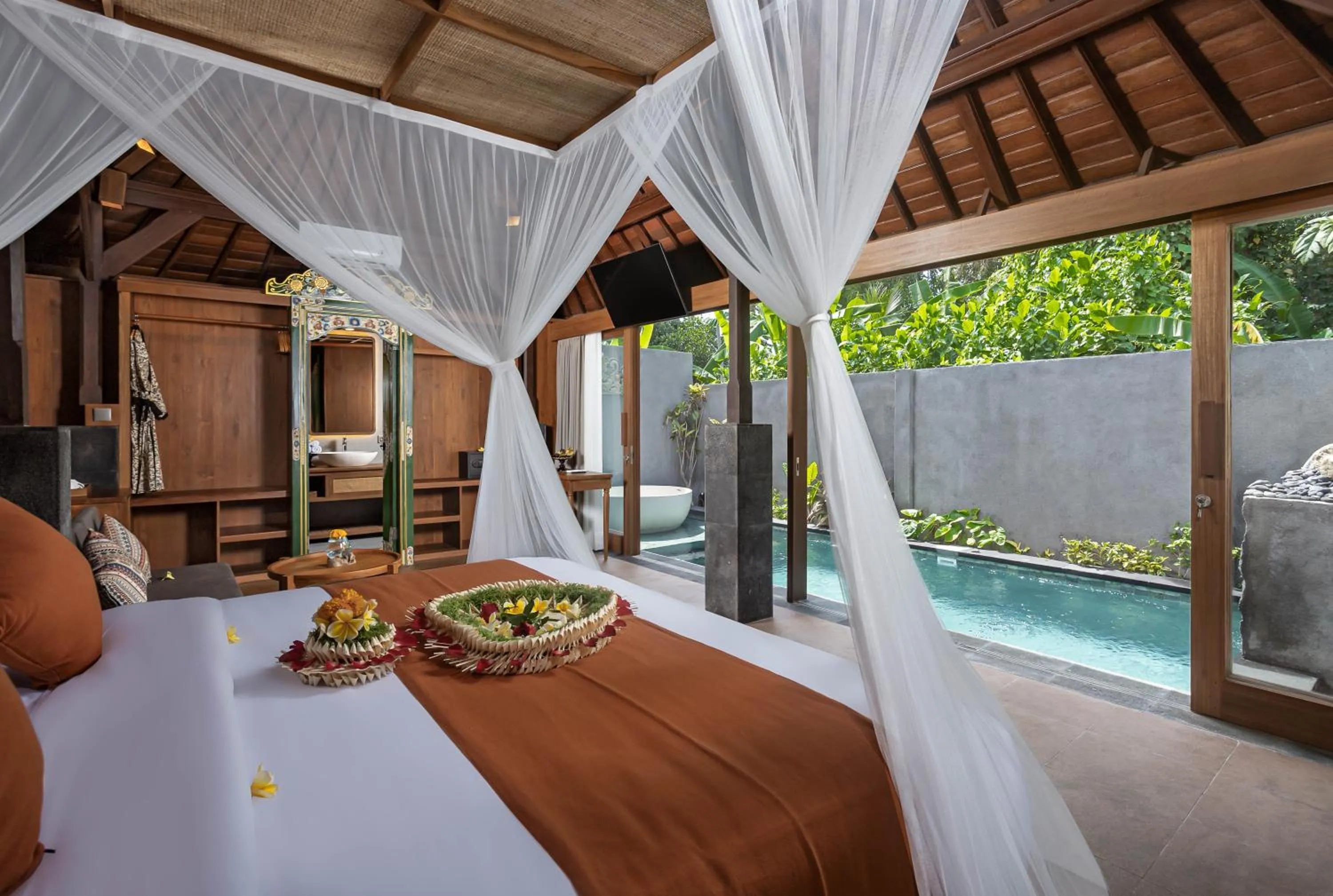 Bed in Yana Villas Kemenuh by GenuineHost