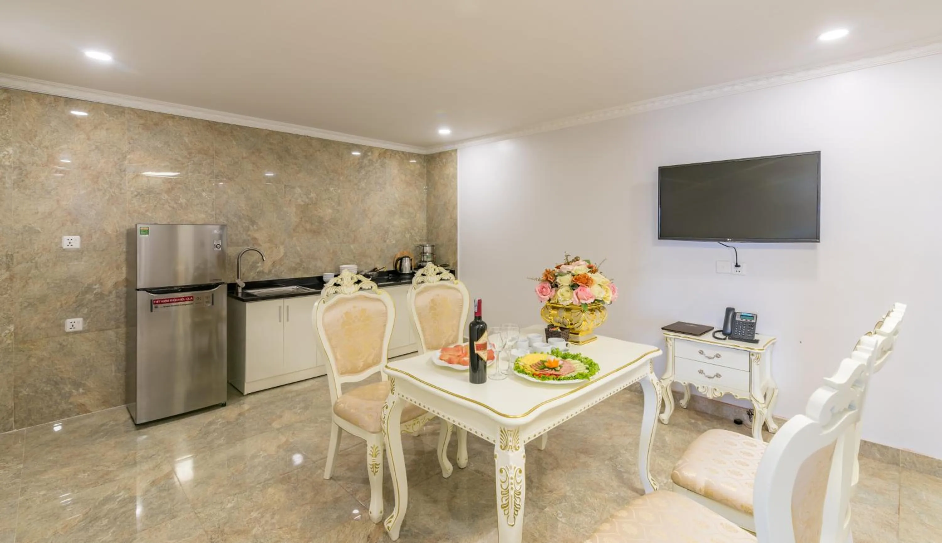 Dining area in Tan An Palace
