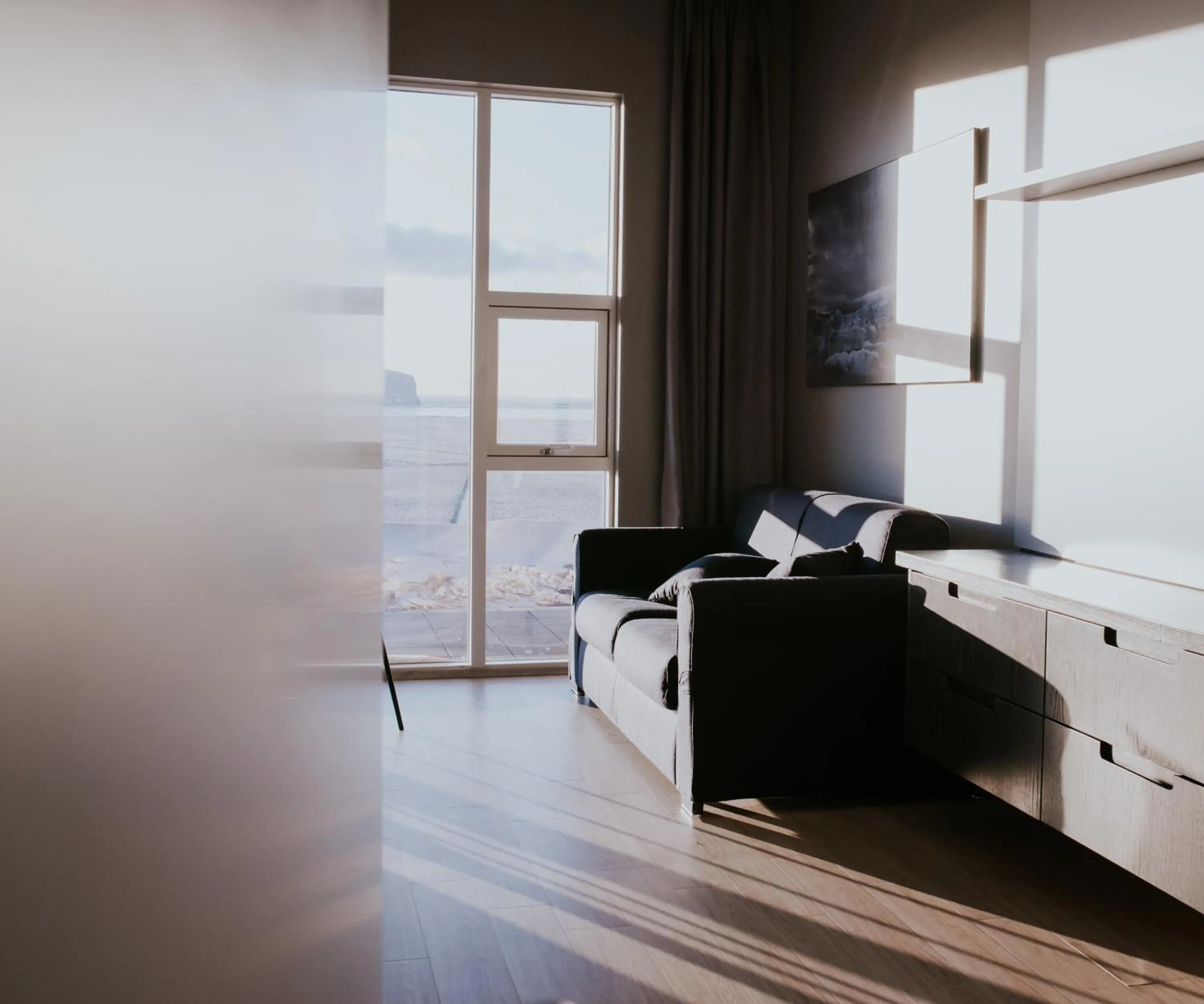 Bed in Black Beach Suites