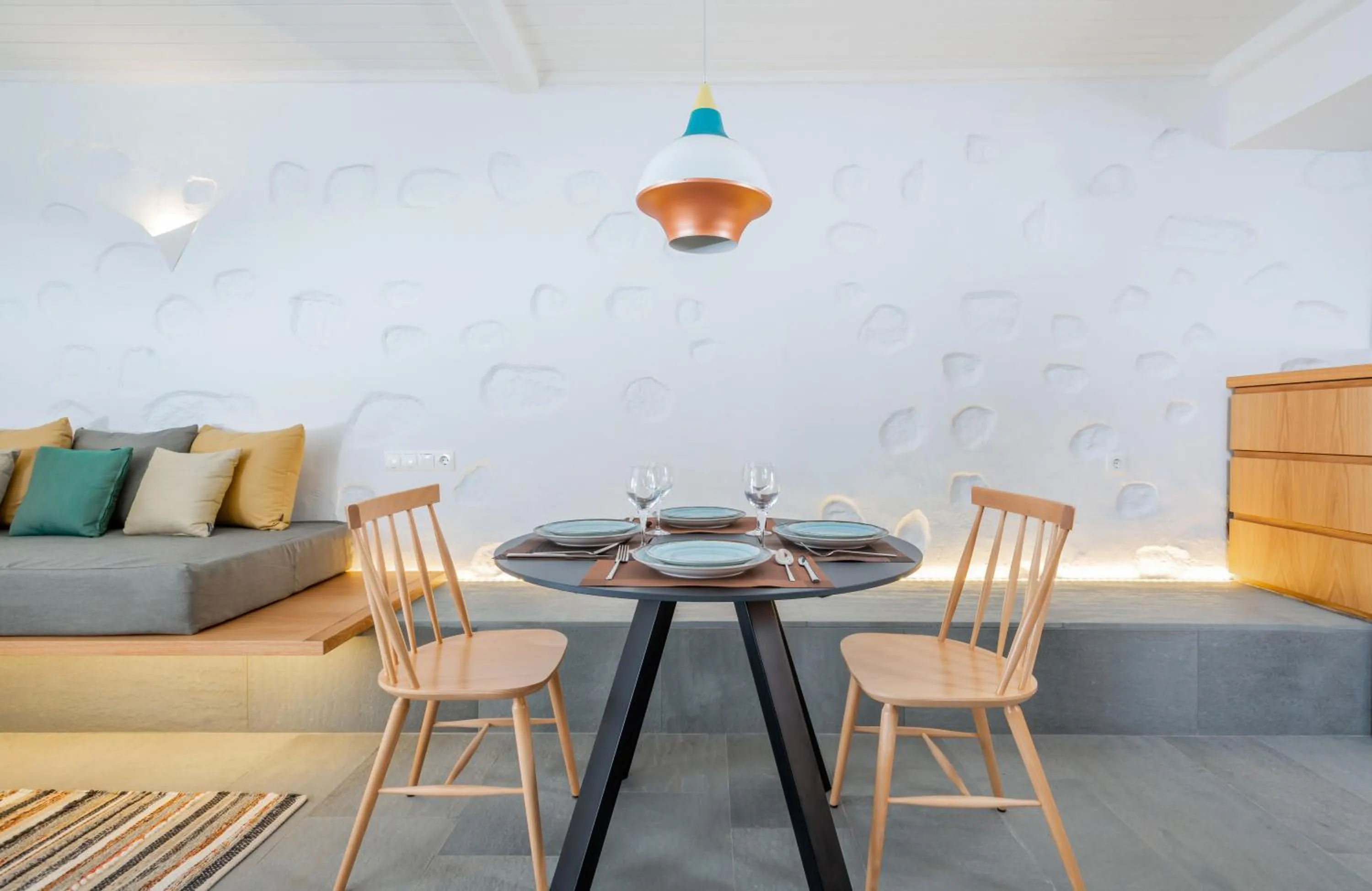 Living room in Dreambox Mykonos Suites and Mini Villas