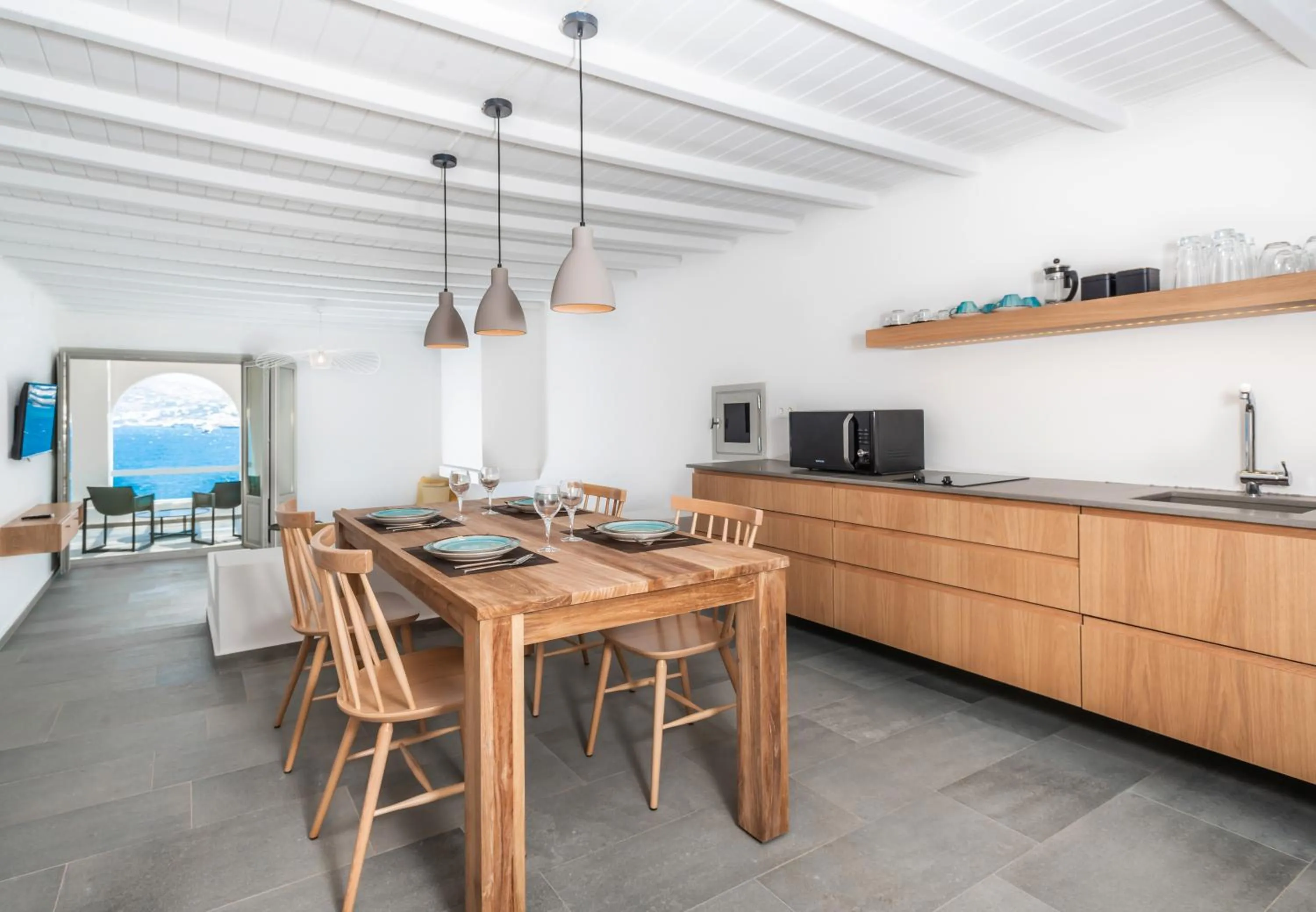 Dining area in Dreambox Mykonos Suites and Mini Villas