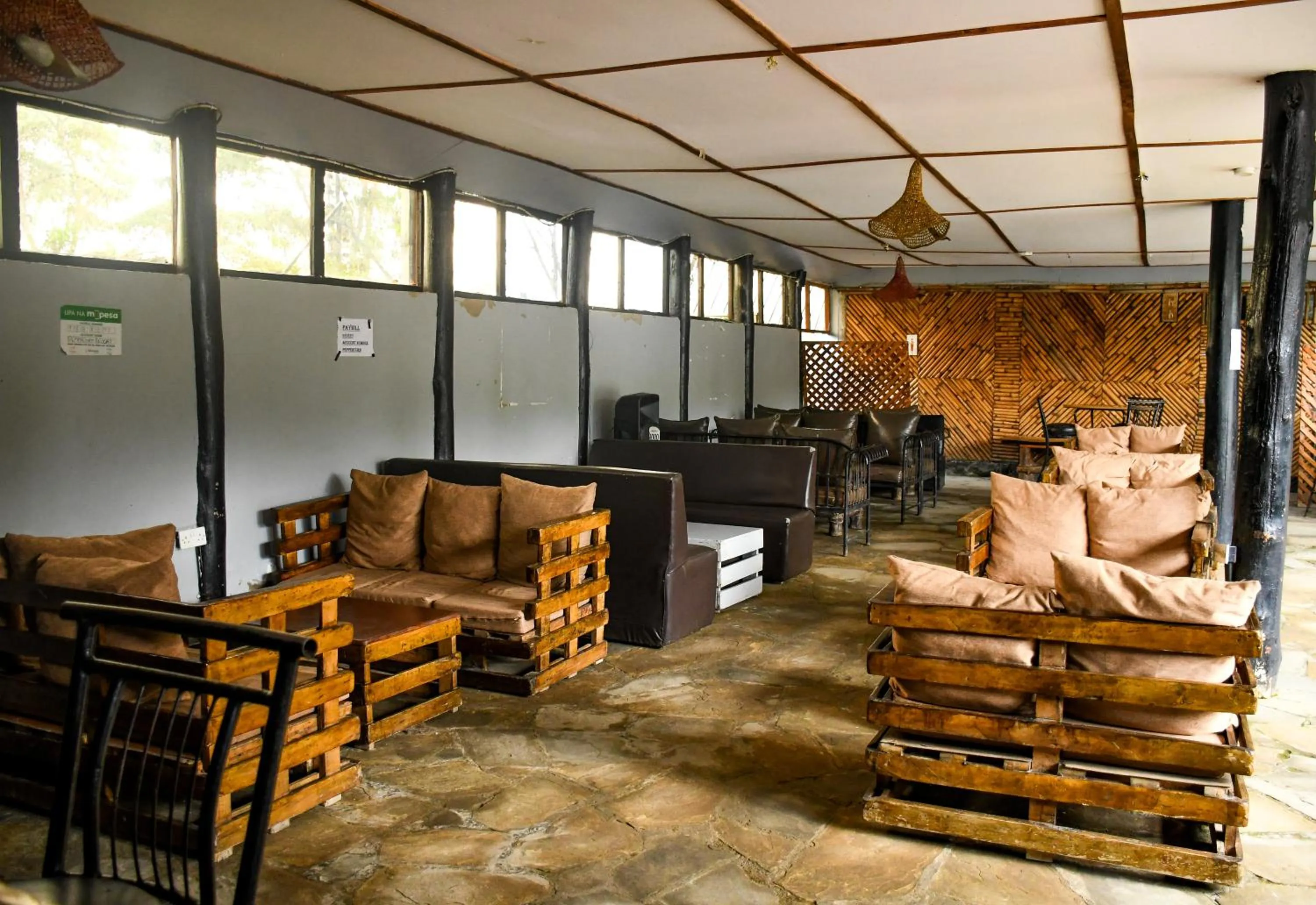 Seating area in Naivasha Peppercorn Holiday Resort