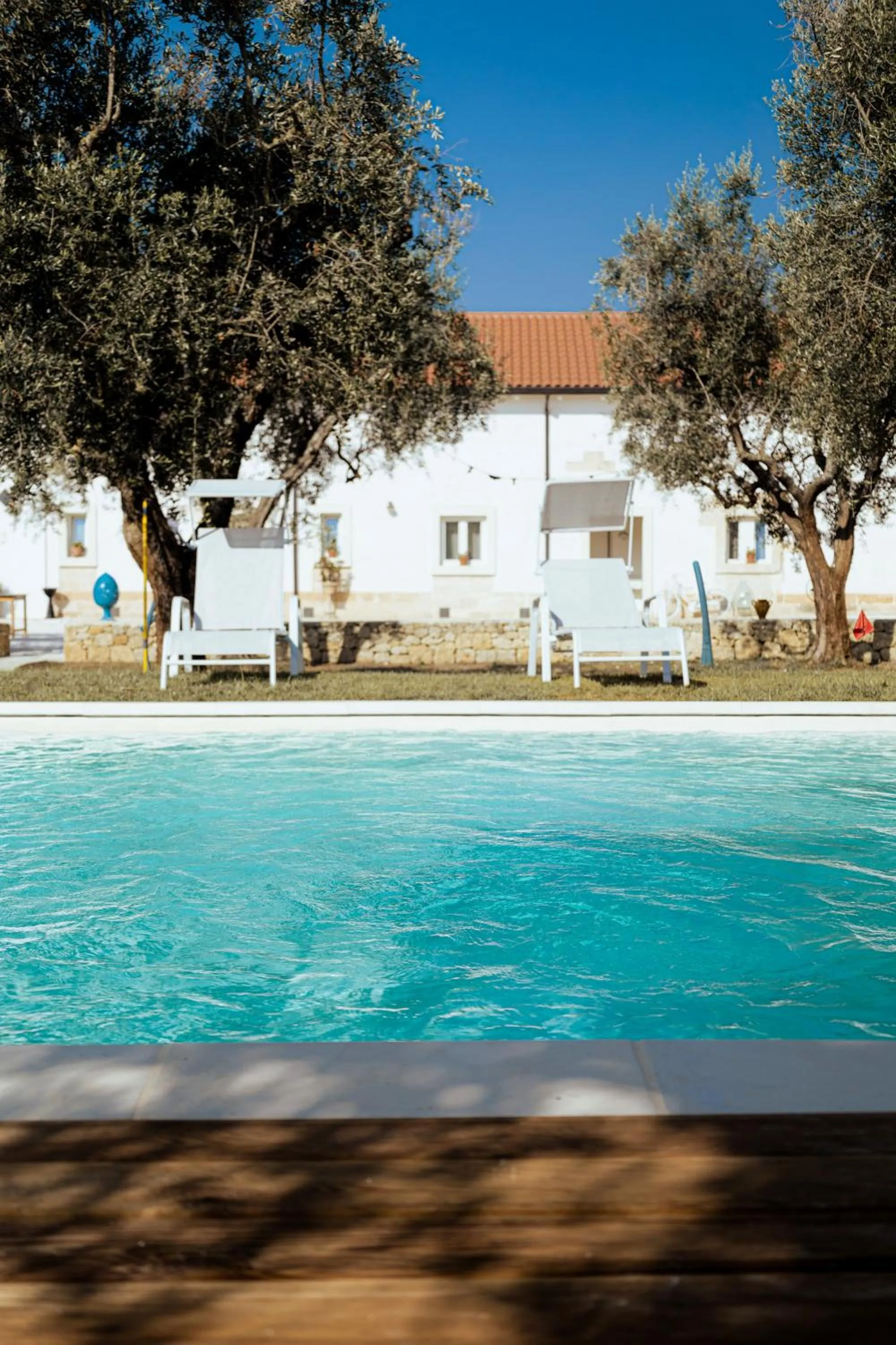 Pool view in Masseria Monache