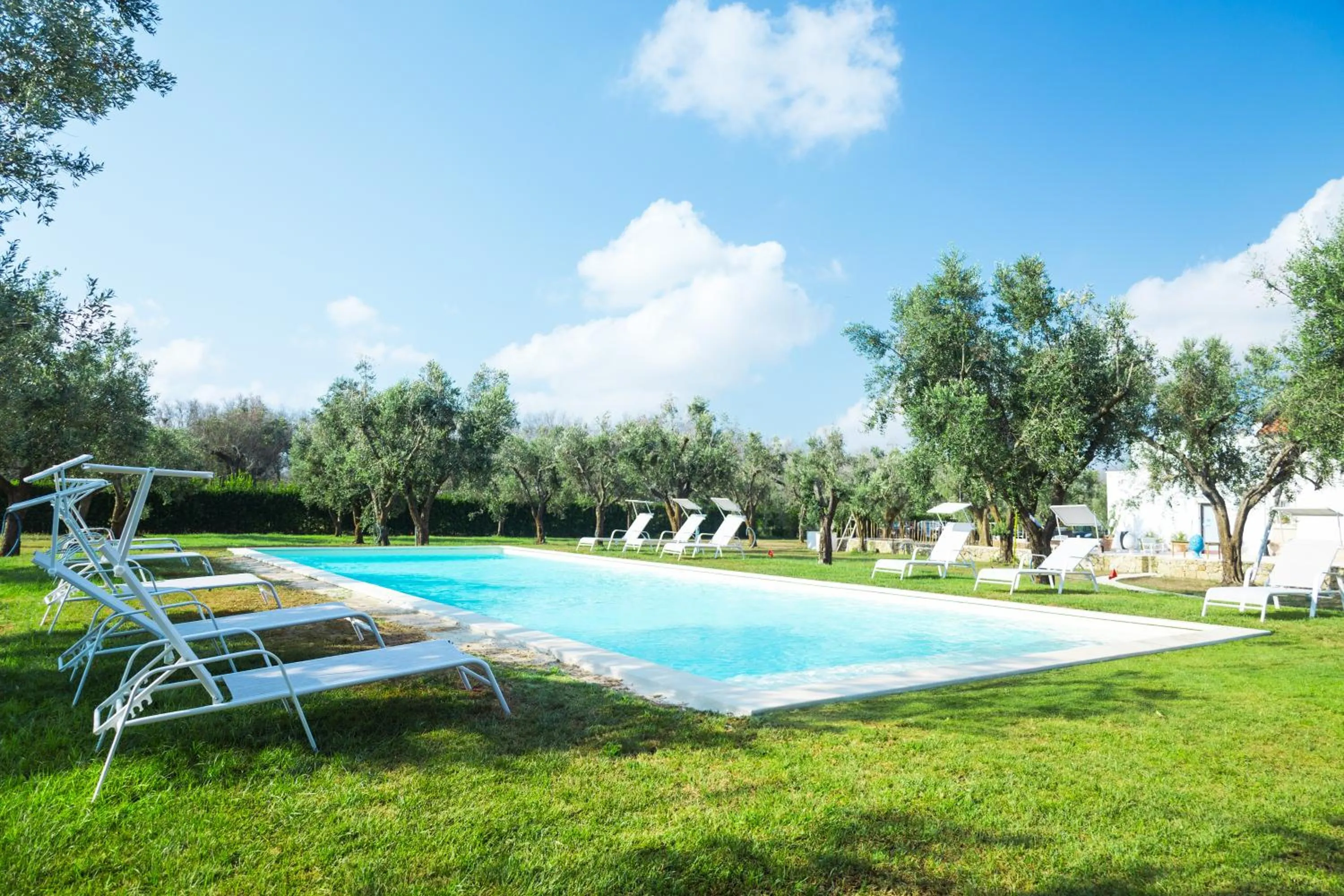Pool view in Masseria Monache