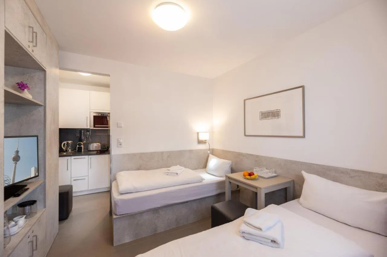 Bed in TRIO Apartment Hotel Berlin