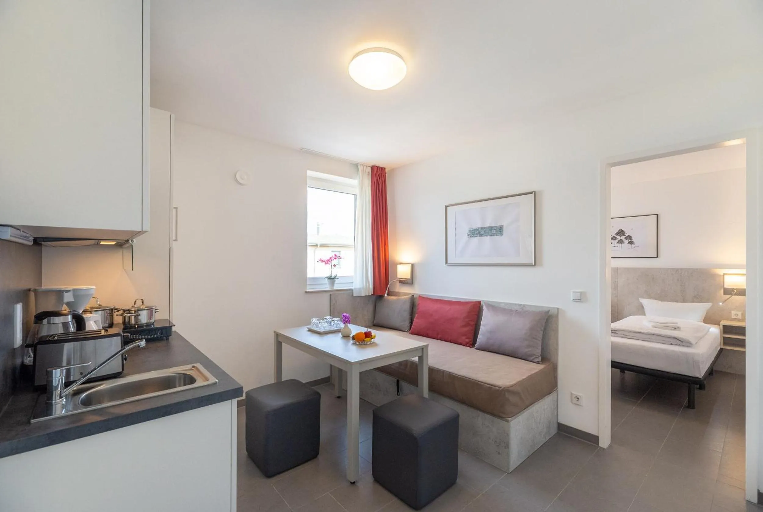 Kitchen or kitchenette in TRIO Apartment Hotel Berlin