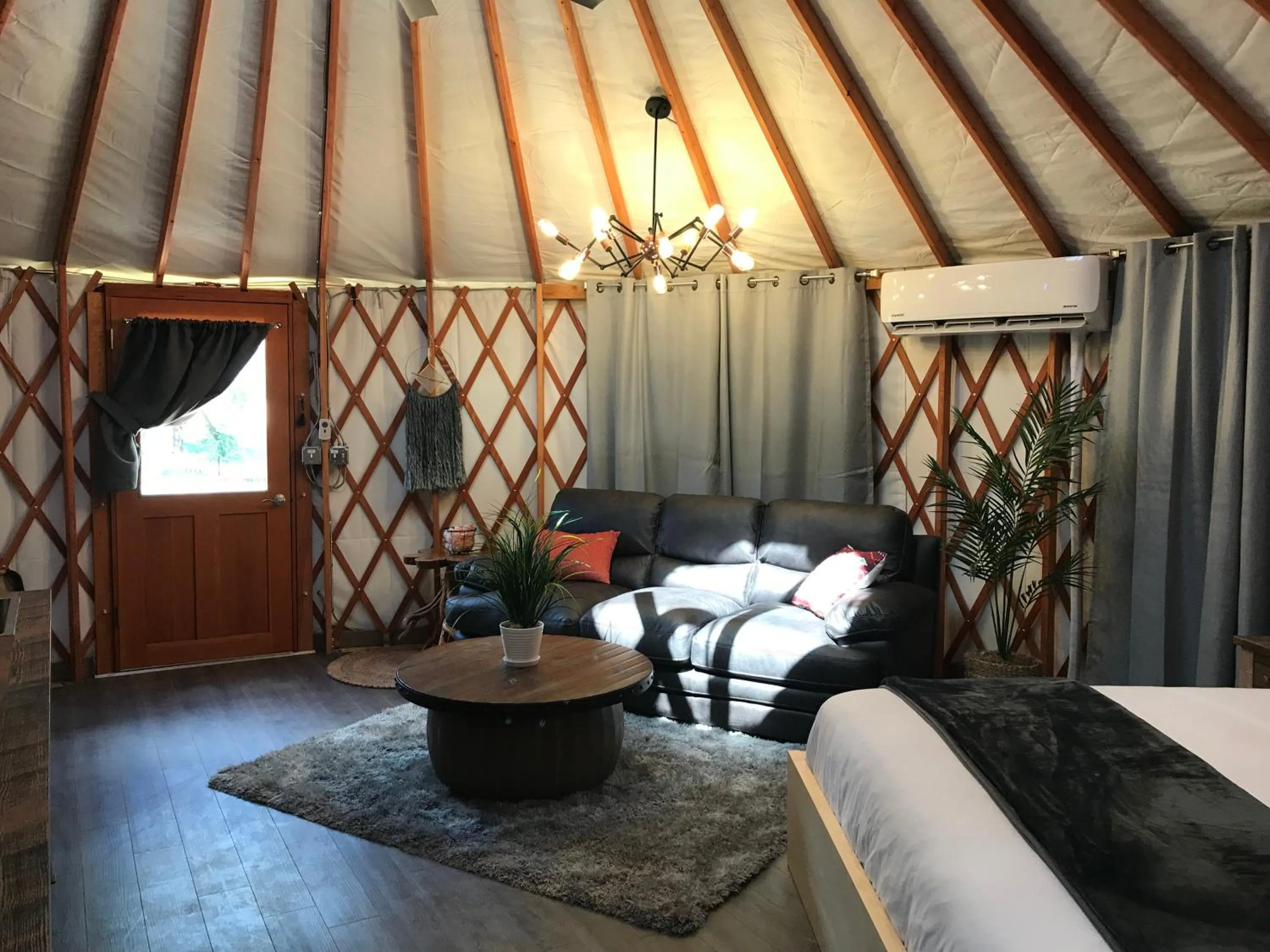 Seating area in Escalante Yurts - Luxury Lodging