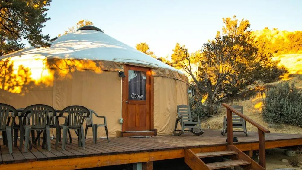 Patio in Escalante Yurts - Luxury Lodging