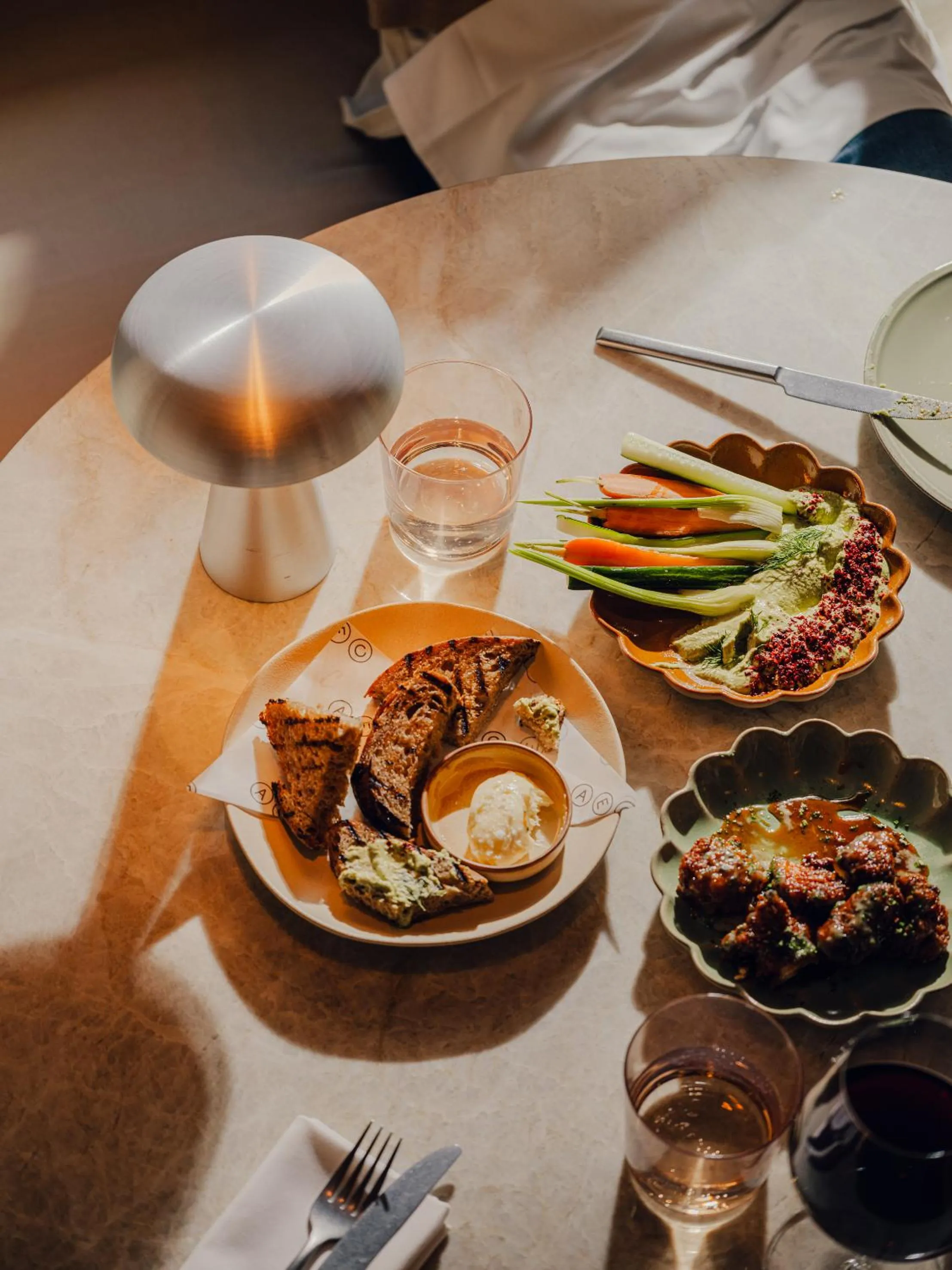 Food and drinks in Aethos London Shoreditch