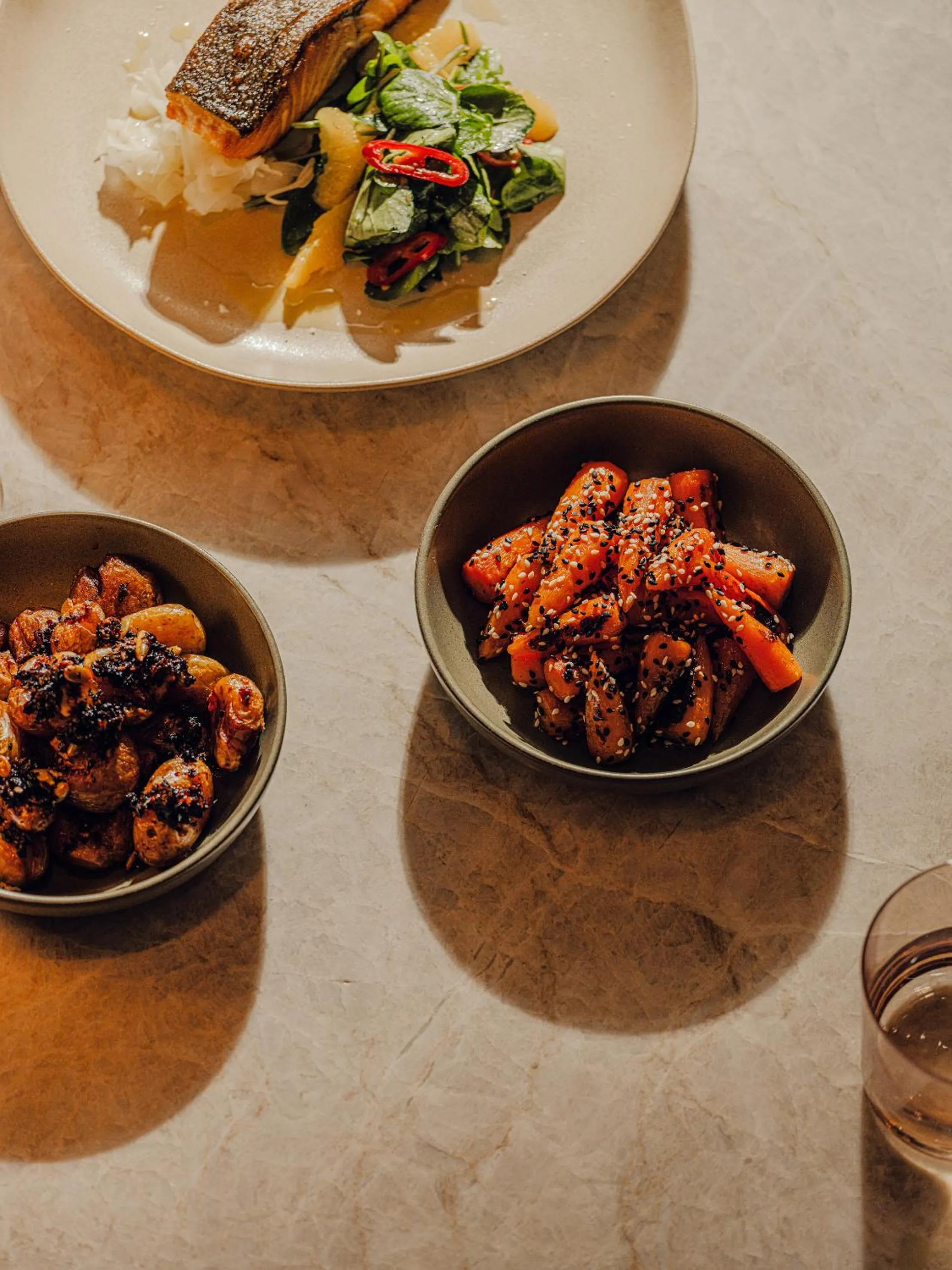 Food and drinks in Aethos London Shoreditch