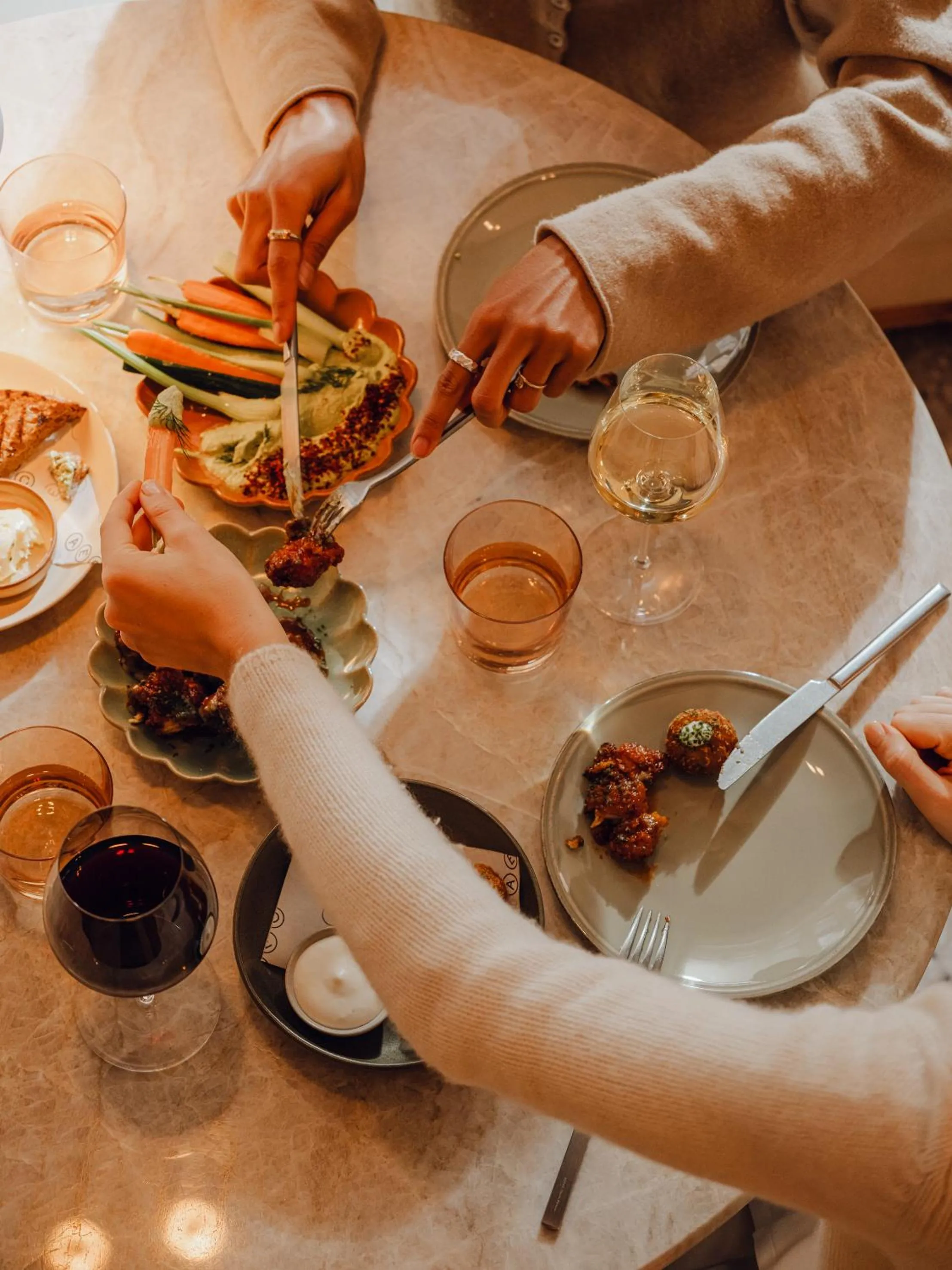 Food and drinks in Aethos London Shoreditch