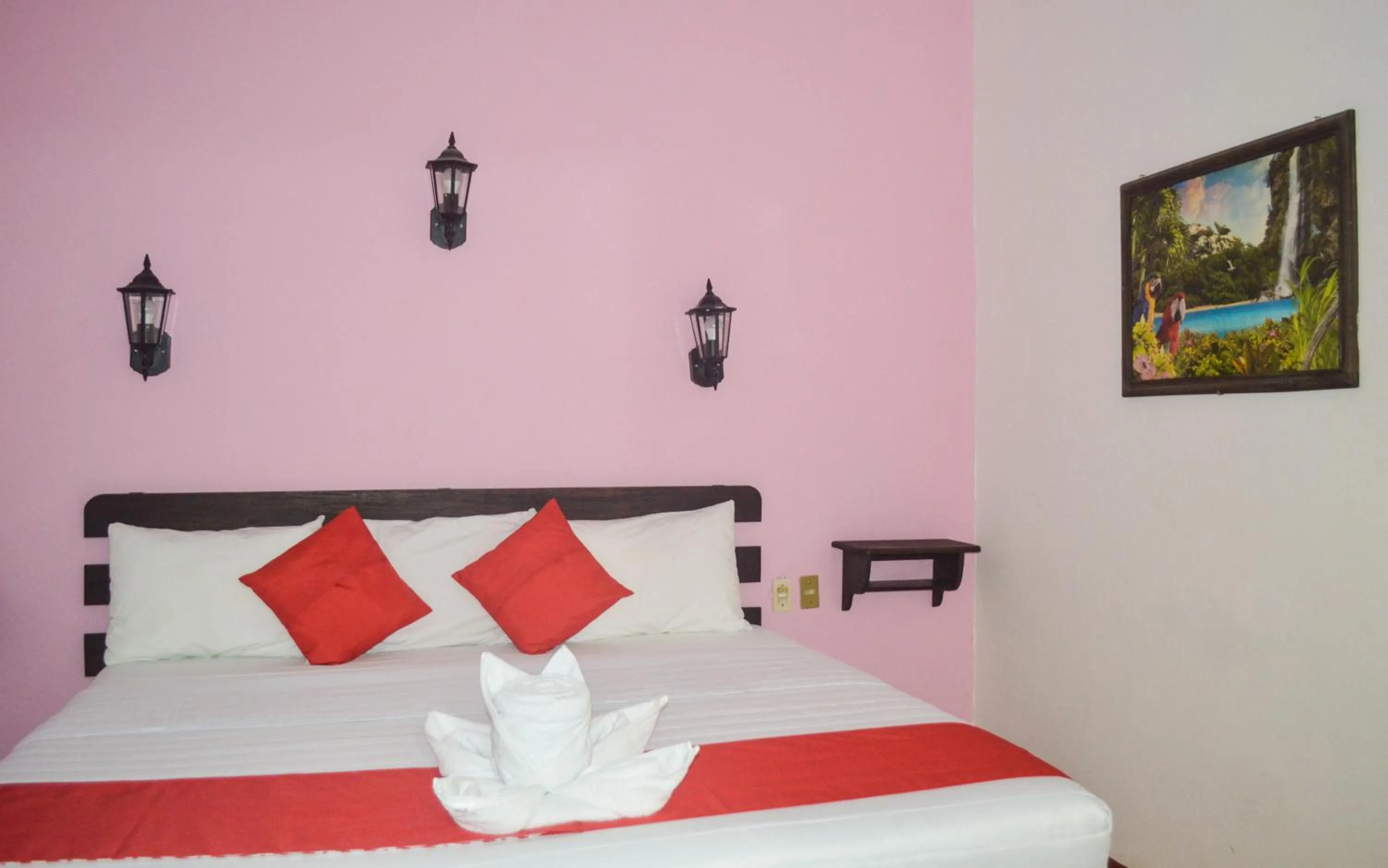Bed in Hotel Kashlan Palenque