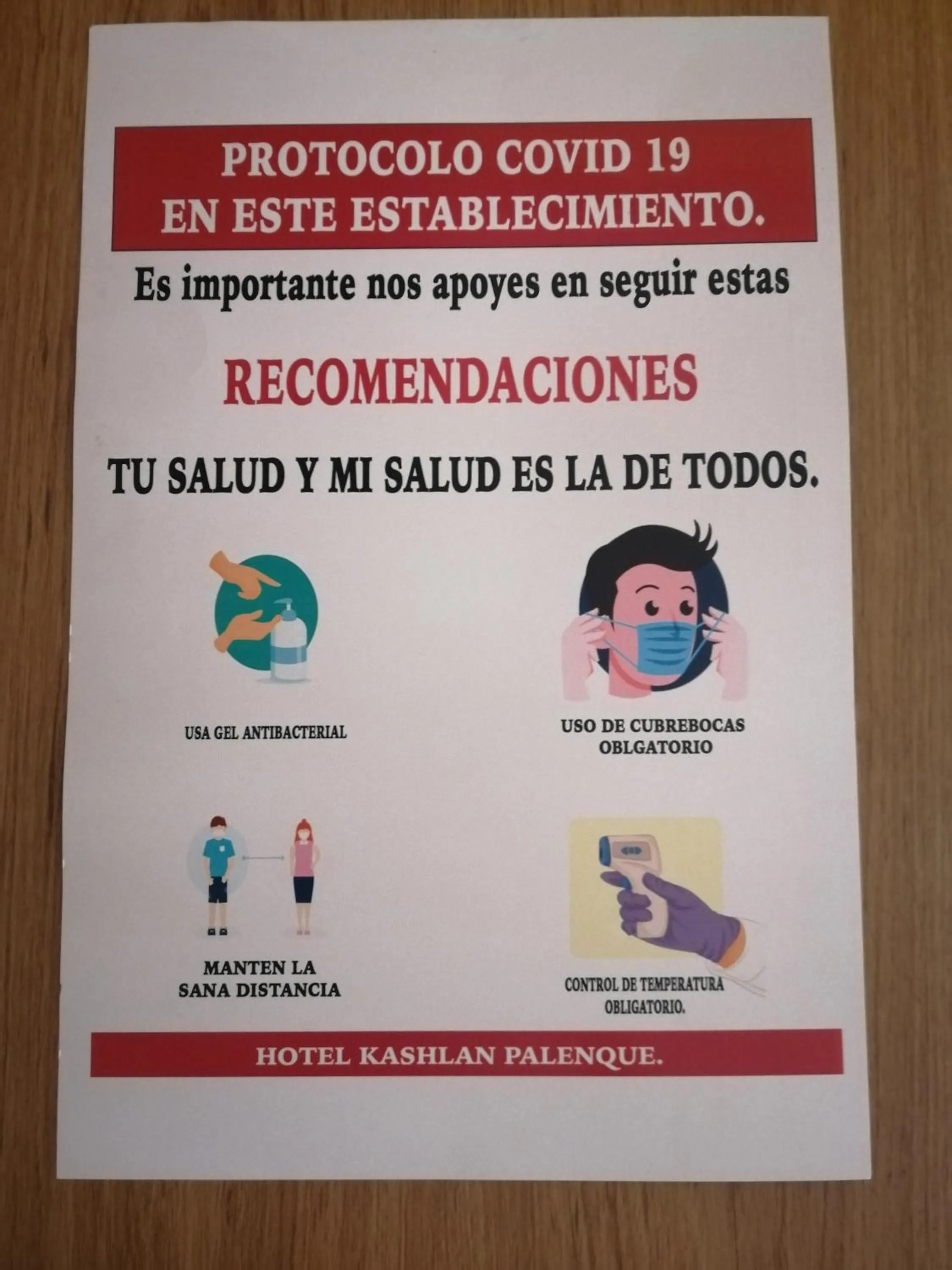 Logo/Certificate/Sign in Hotel Kashlan Palenque