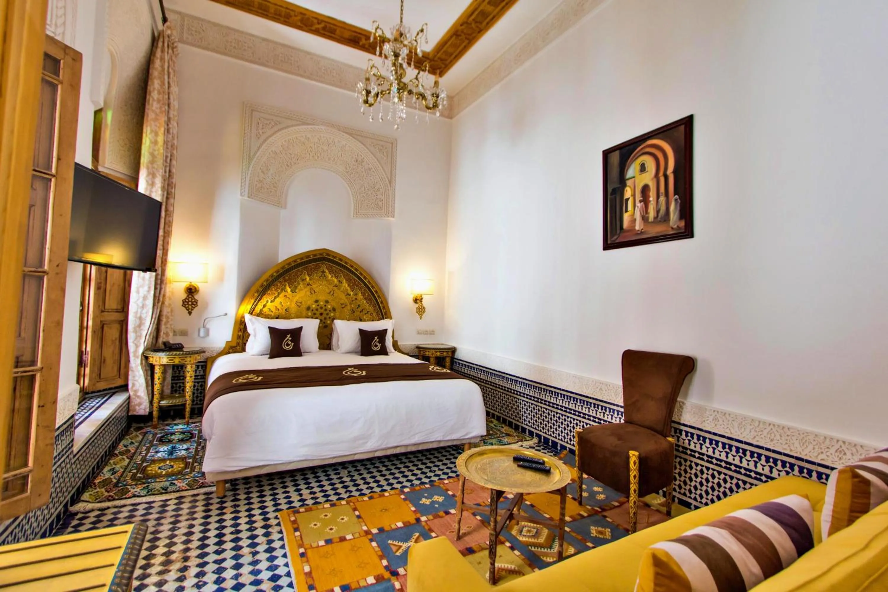 Bed in Riad Marjana suites & Spa