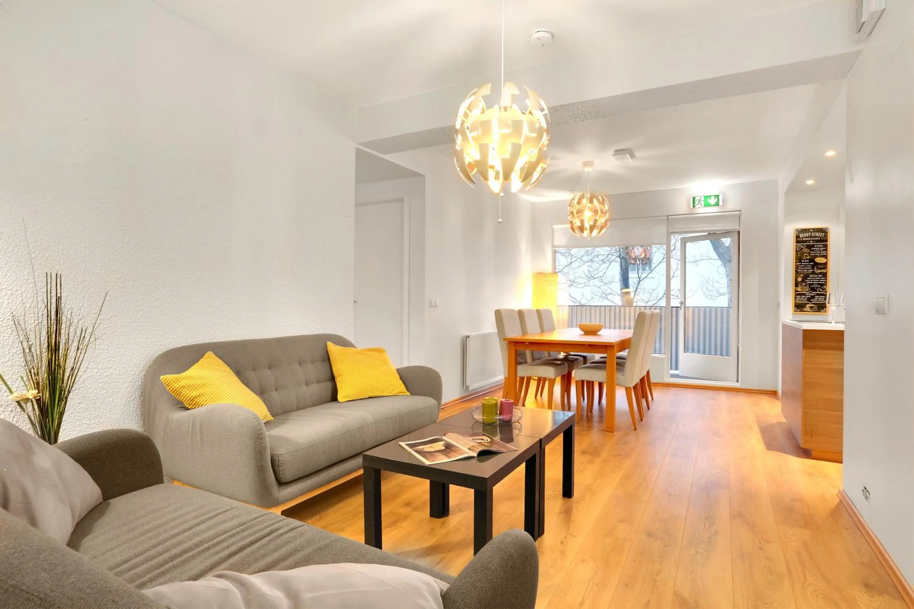 Communal lounge/ TV room in Lækur Guesthouse