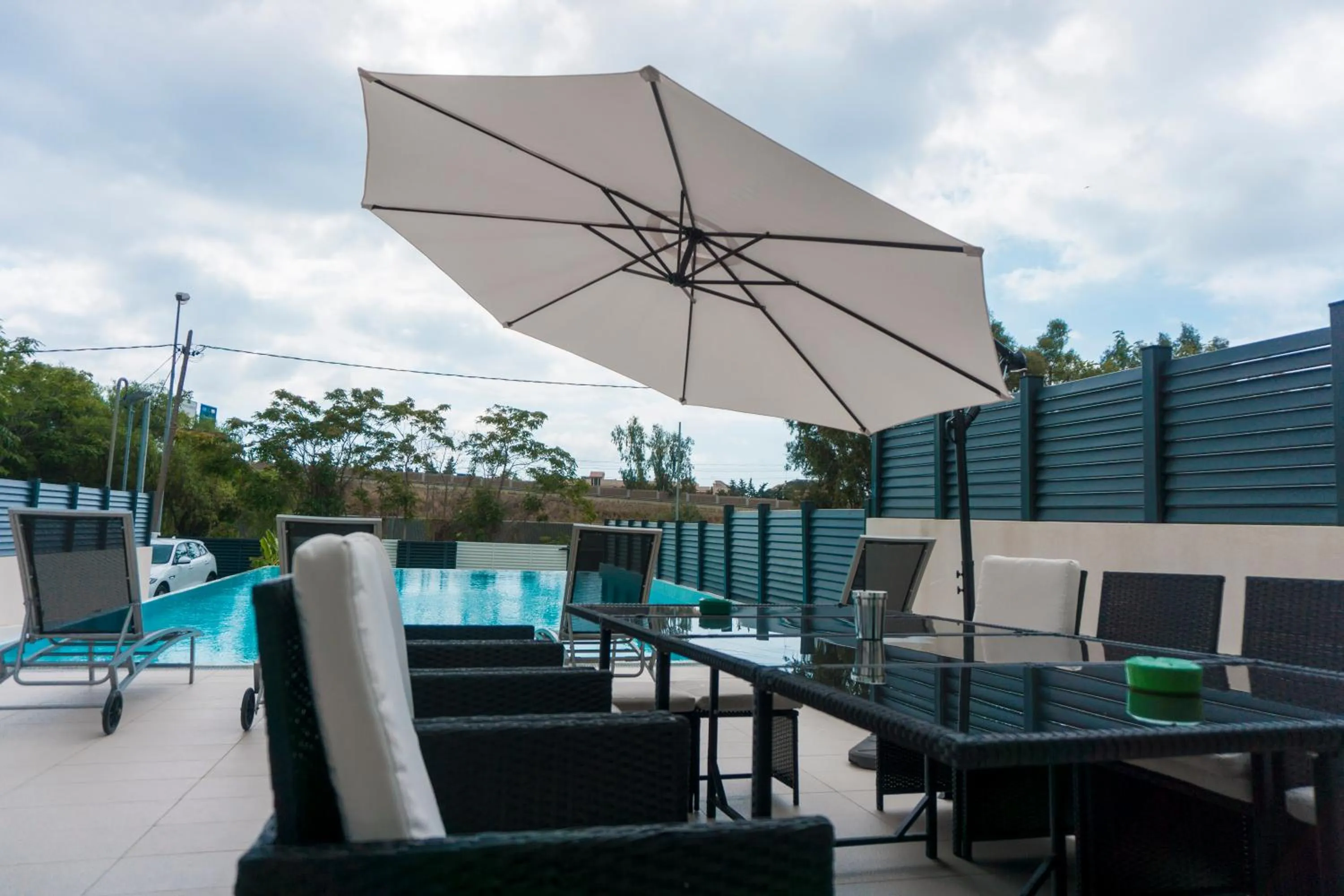 Balcony/Terrace in Luxurious Villa Marly I to two minutes the beach