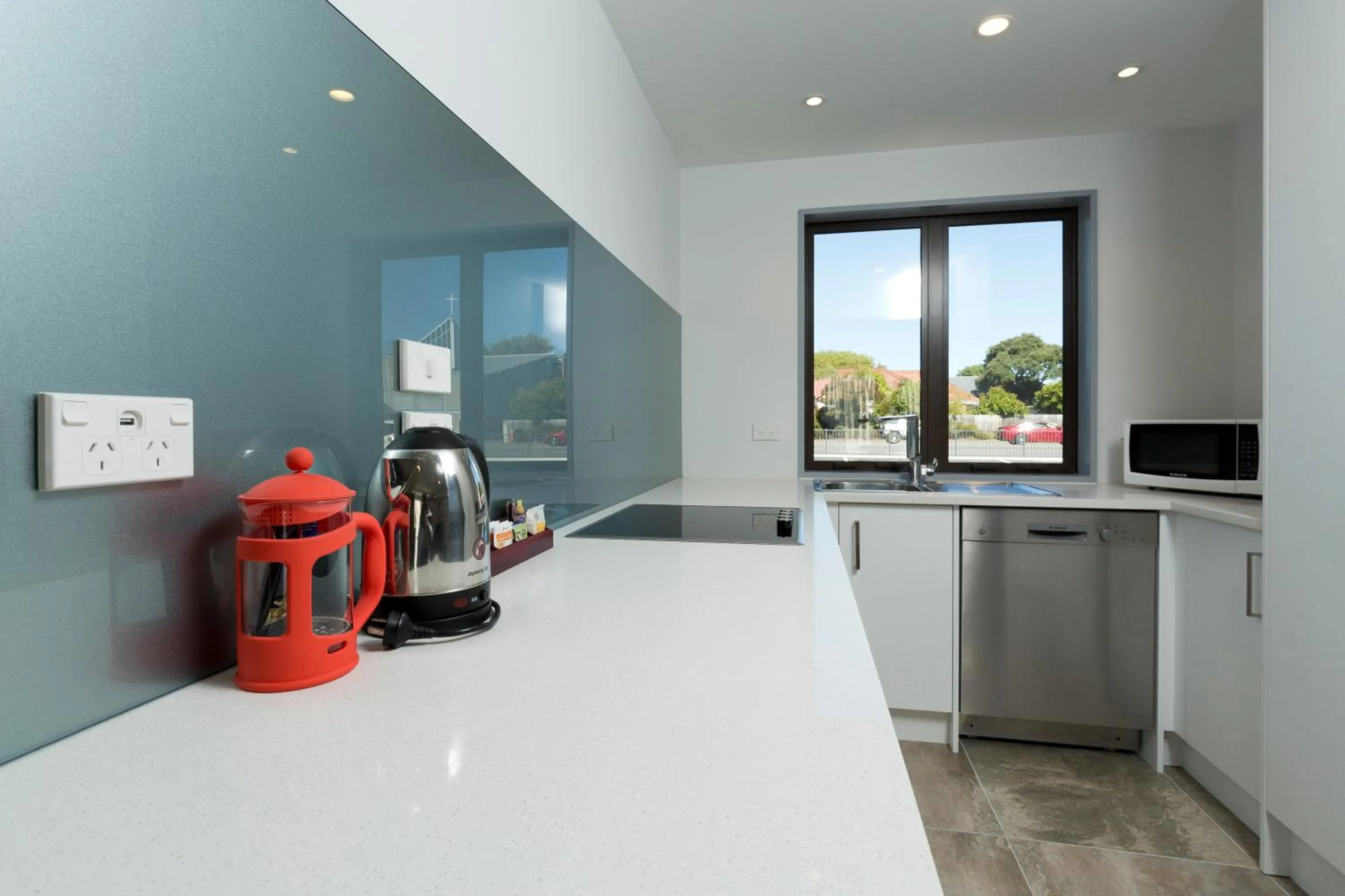 Kitchen or kitchenette in 2 on Whiteleigh and 239 on Lincoln Motel