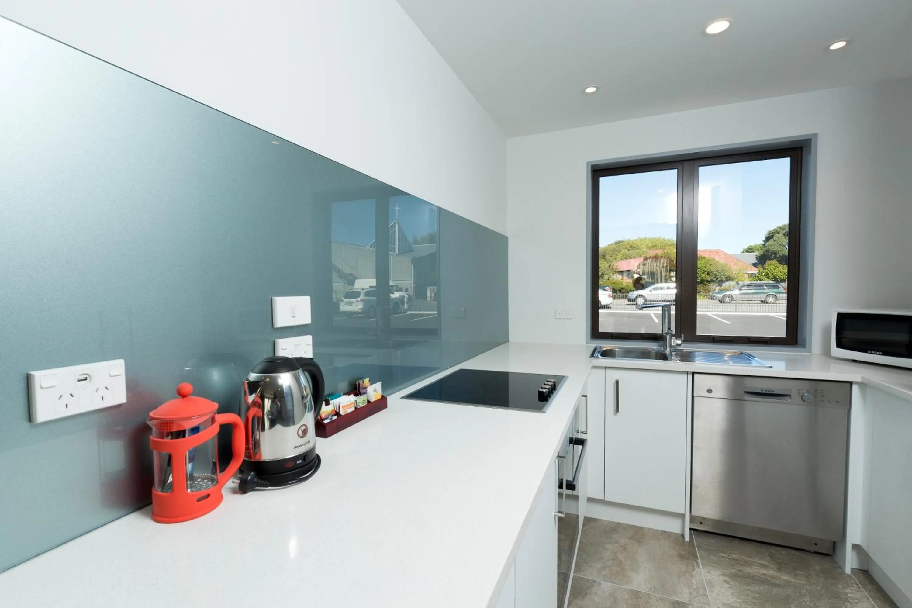 Kitchen or kitchenette in 2 on Whiteleigh and 239 on Lincoln Motel