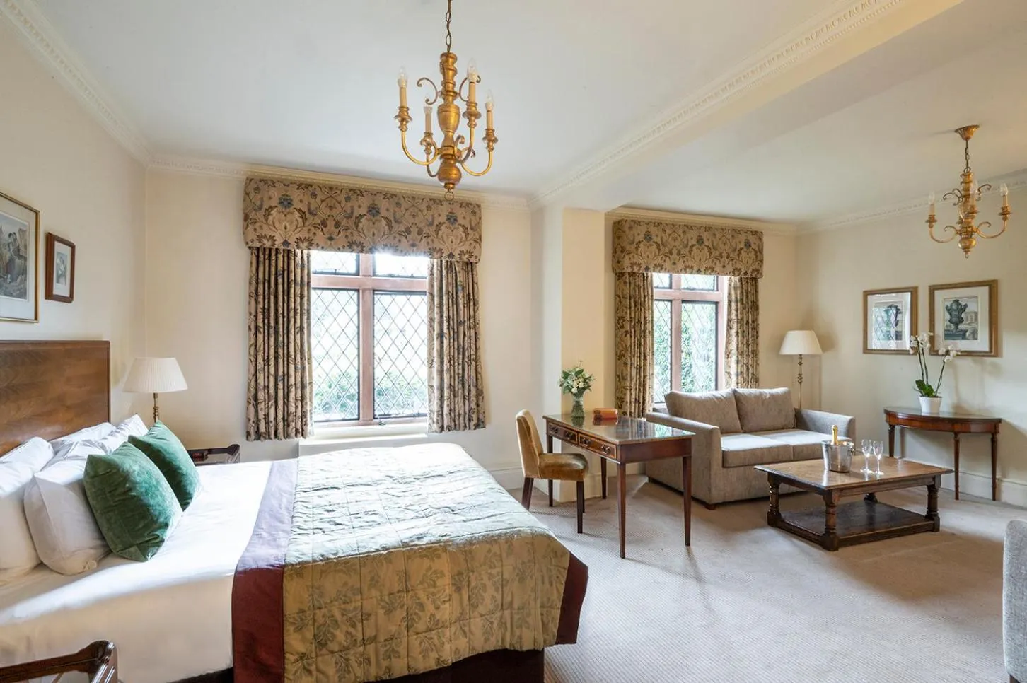 Seating area, Bed in New Hall Hotel & Spa, Birmingham