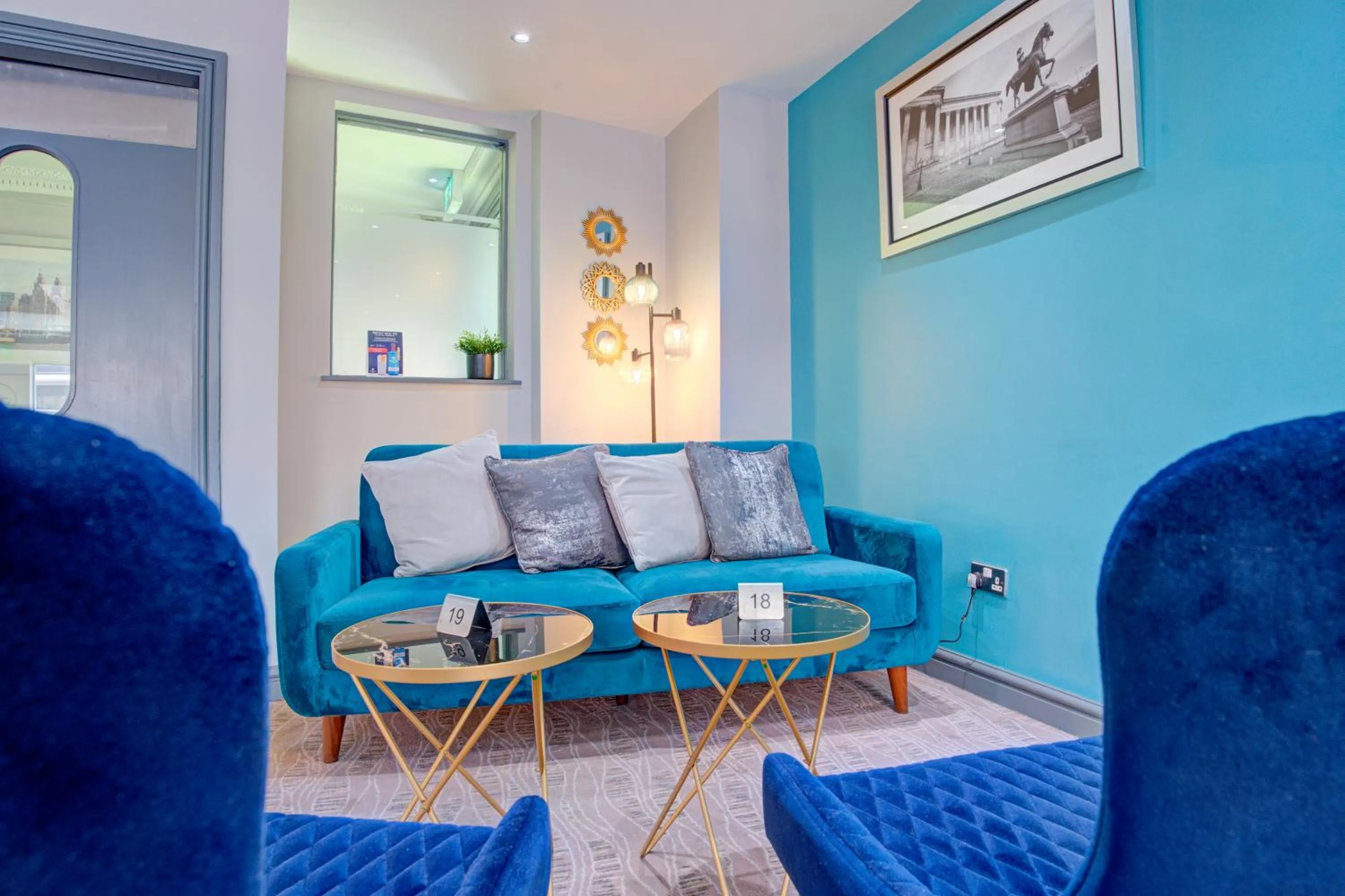 Seating area in Atlantic Tower Hotel Liverpool By Sunday