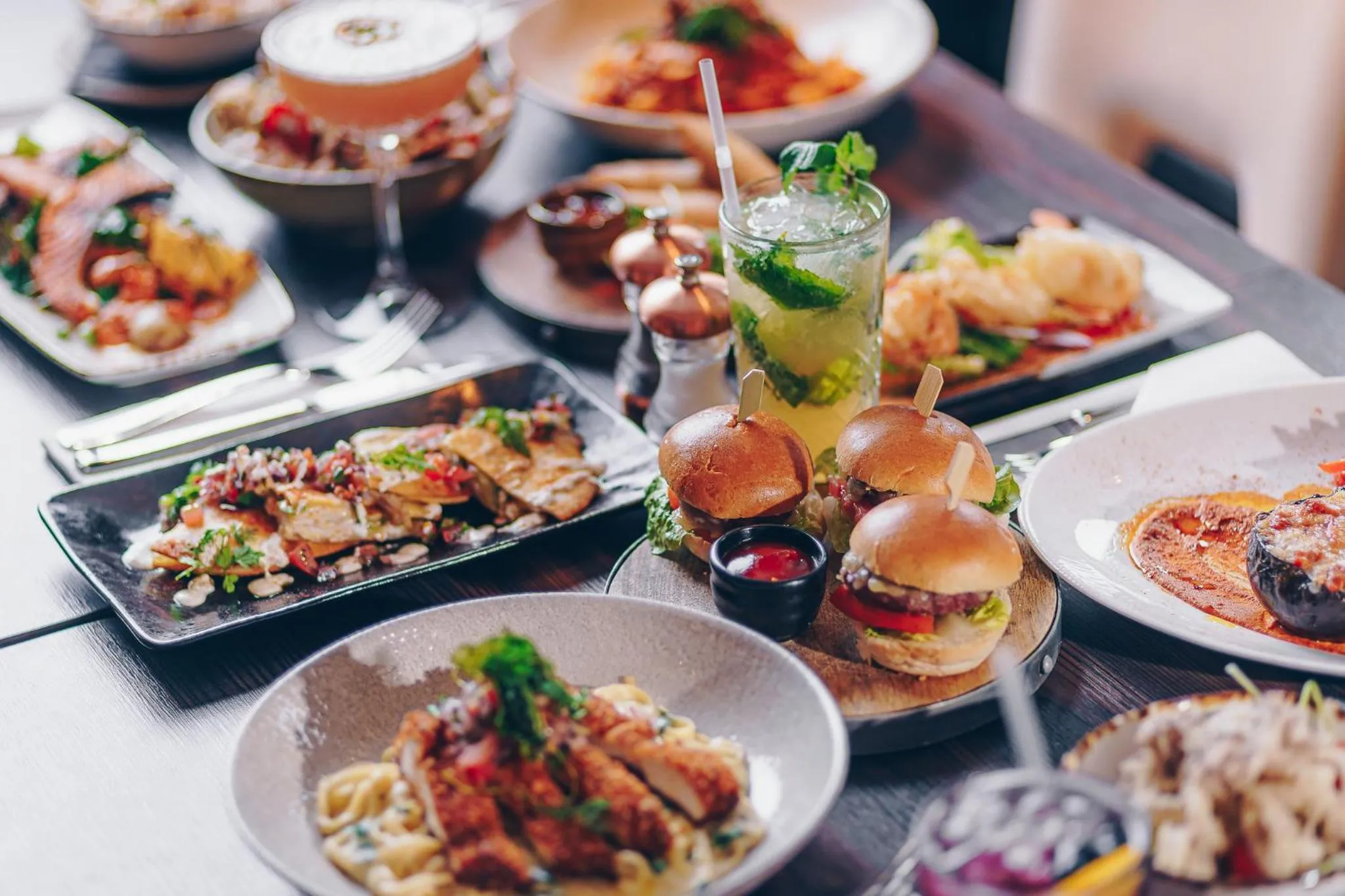 Food and drinks in The County Hotel Newcastle