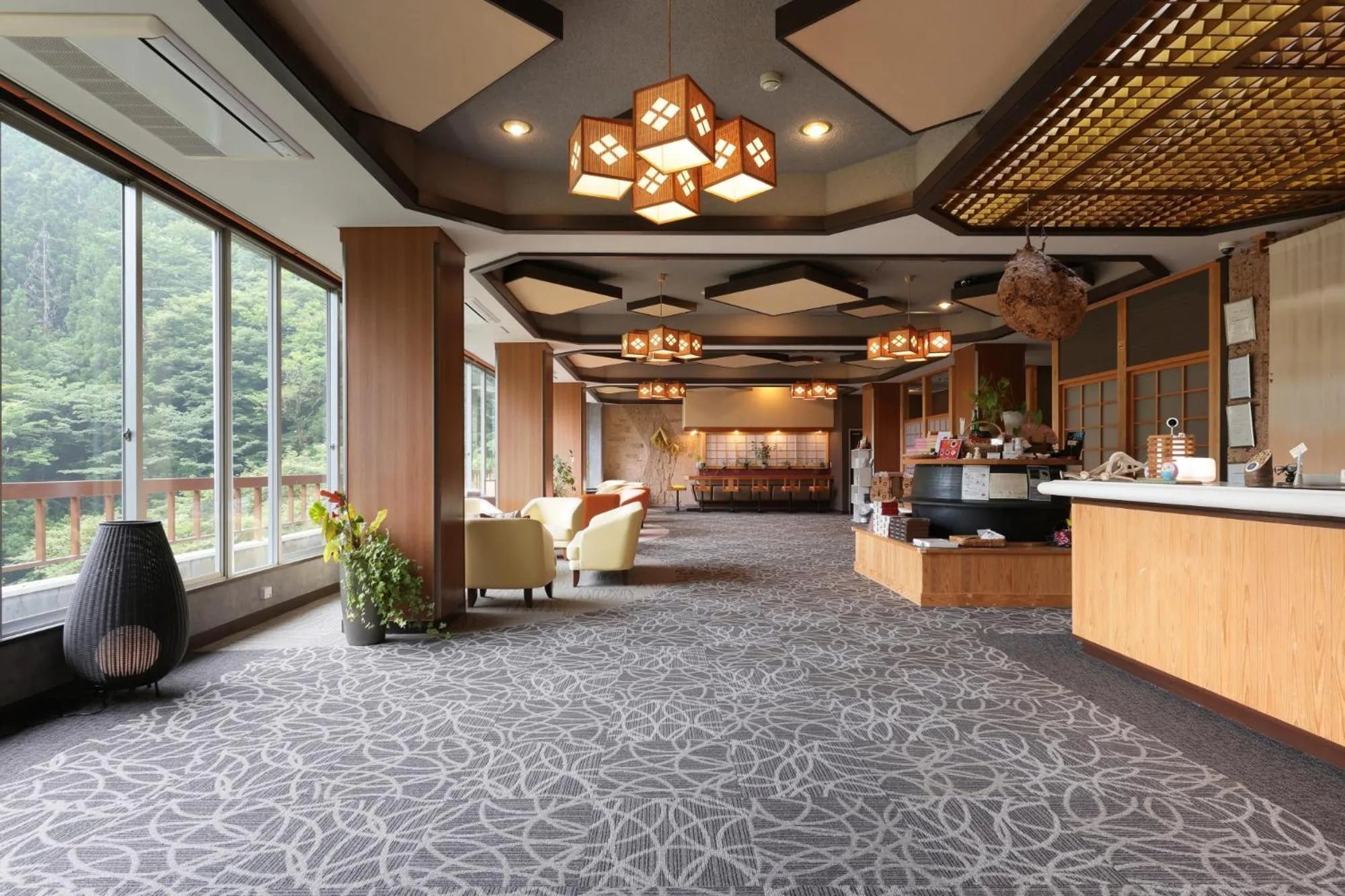 Lounge or bar in Akagi Onsen Hotel