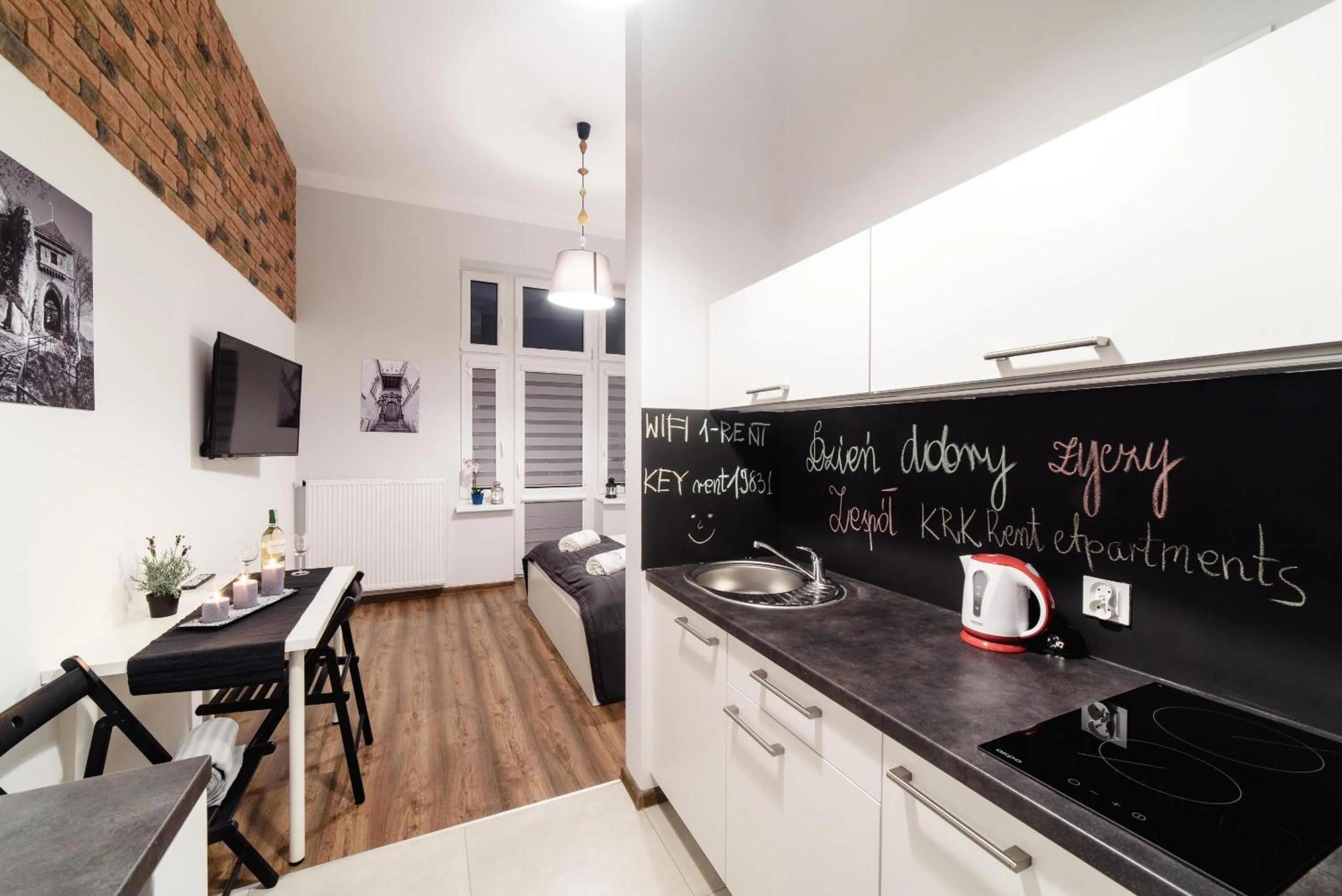 Photo of the whole room in 2 Nights Apartments - great location, right next to Main Rail and Bus Station, 10 min to Main Square by foot