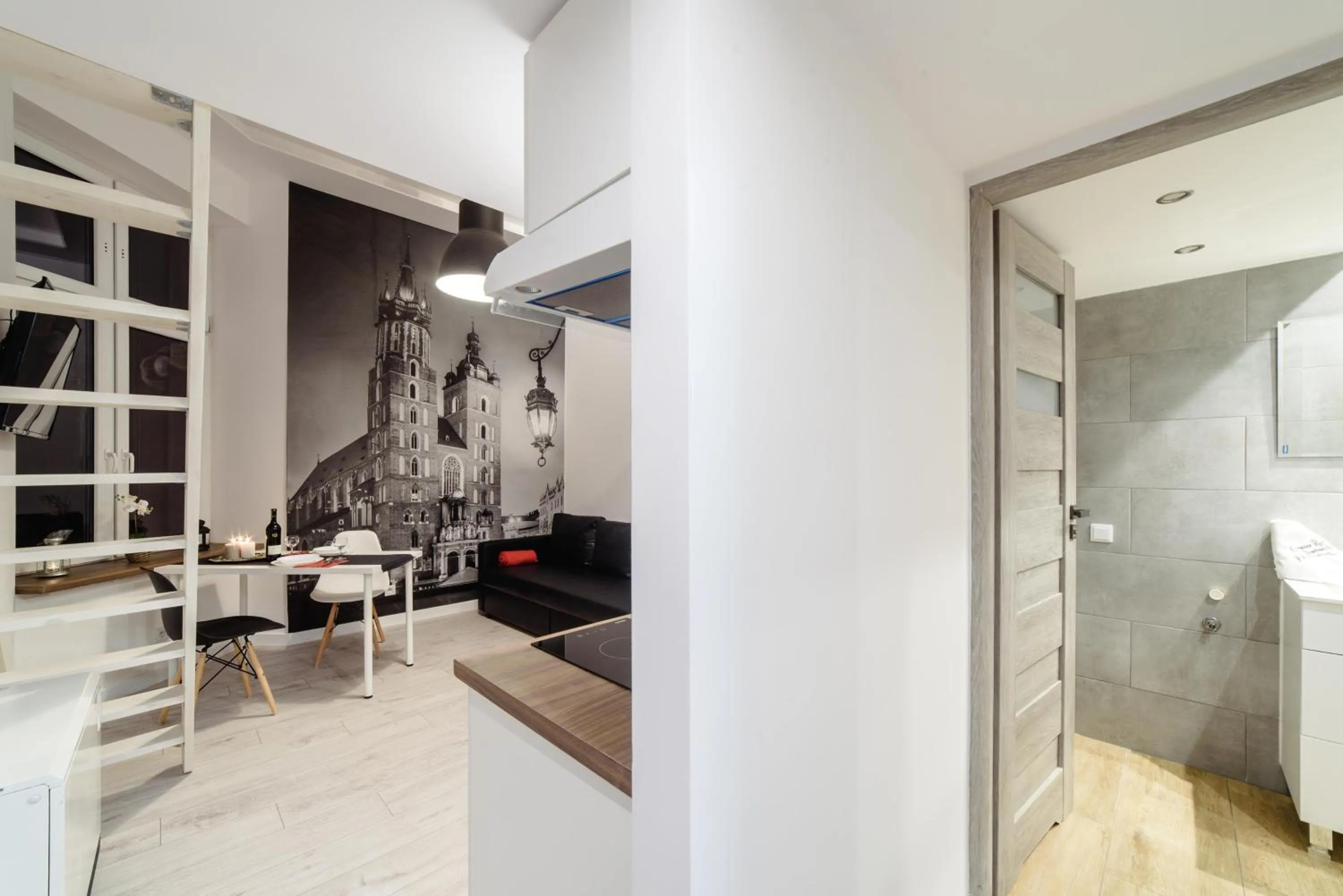 Photo of the whole room in 2 Nights Apartments - great location, right next to Main Rail and Bus Station, 10 min to Main Square by foot