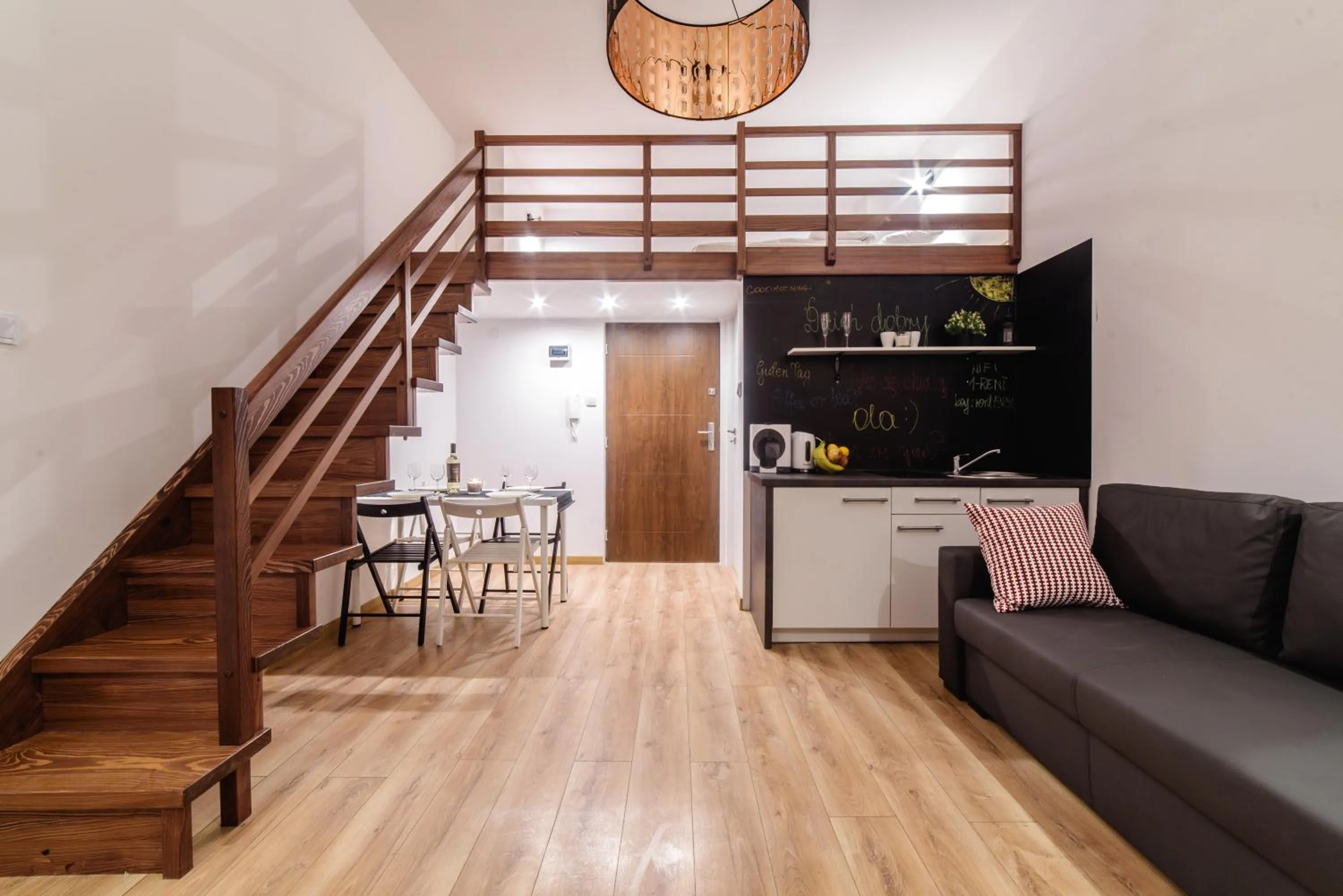 Photo of the whole room in 2 Nights Apartments - great location, right next to Main Rail and Bus Station, 10 min to Main Square by foot