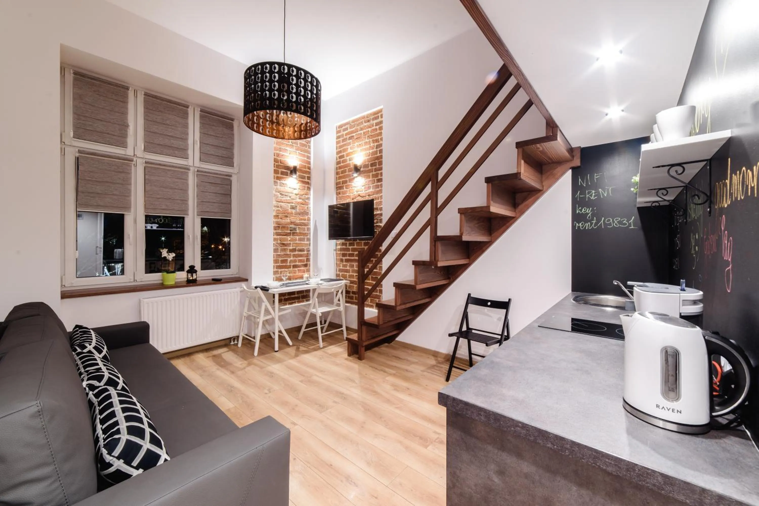 Photo of the whole room in 2 Nights Apartments - great location, right next to Main Rail and Bus Station, 10 min to Main Square by foot