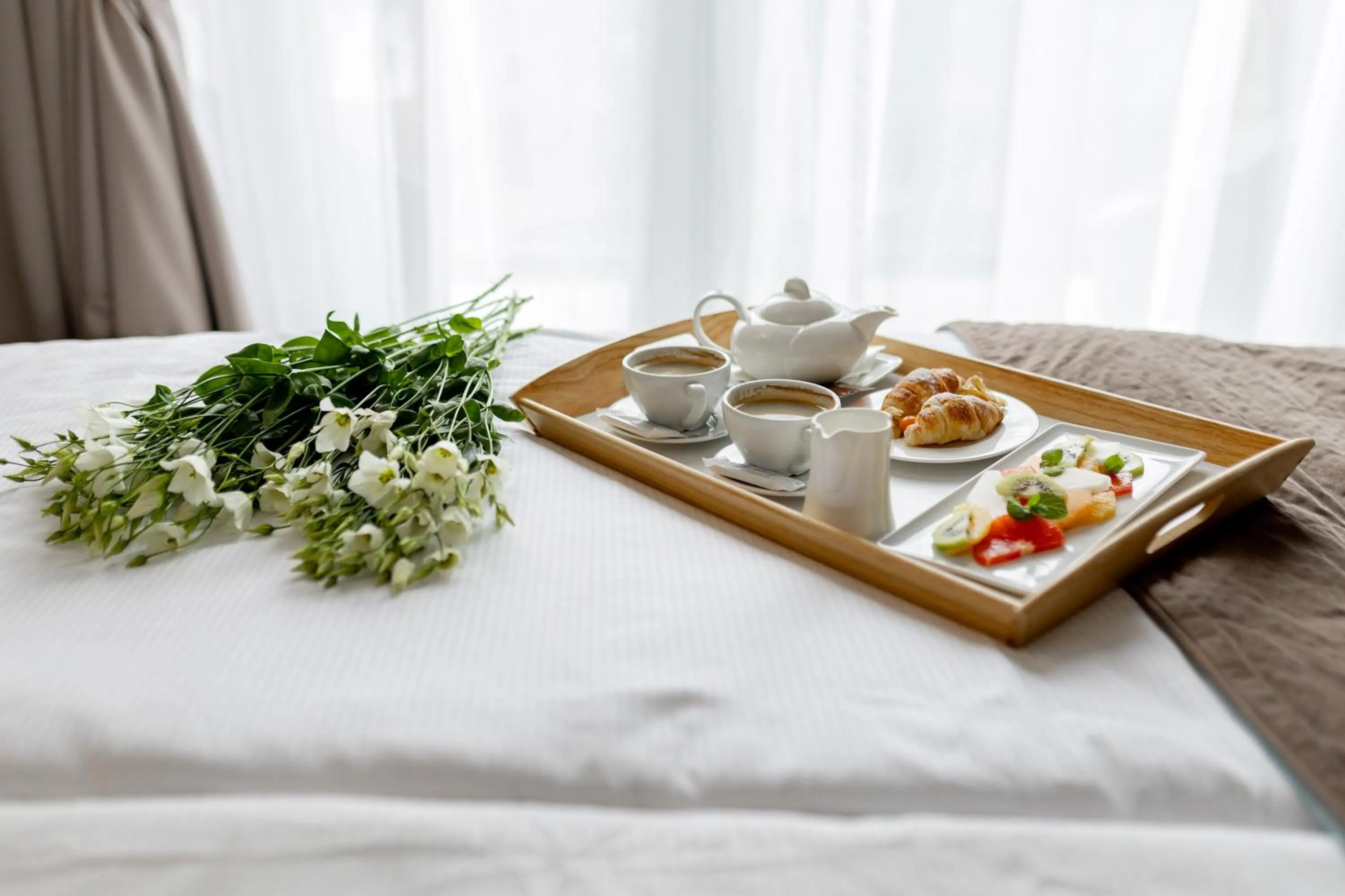 Italian breakfast, Bed in My Story Sopot Apartments