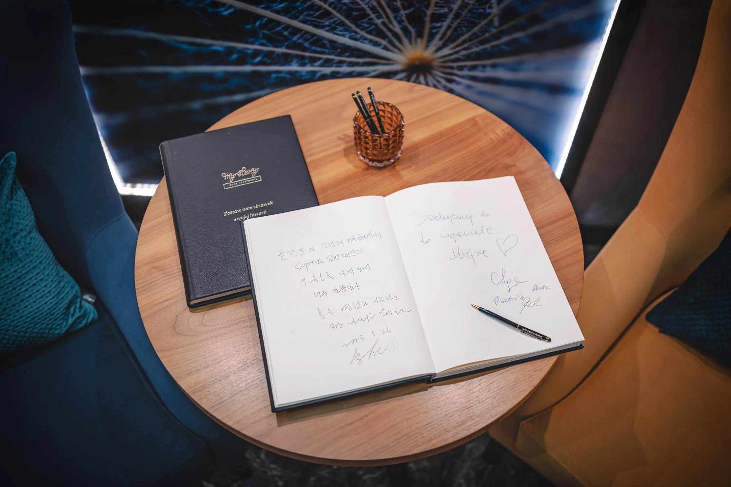 Seating area in My Story Sopot Apartments