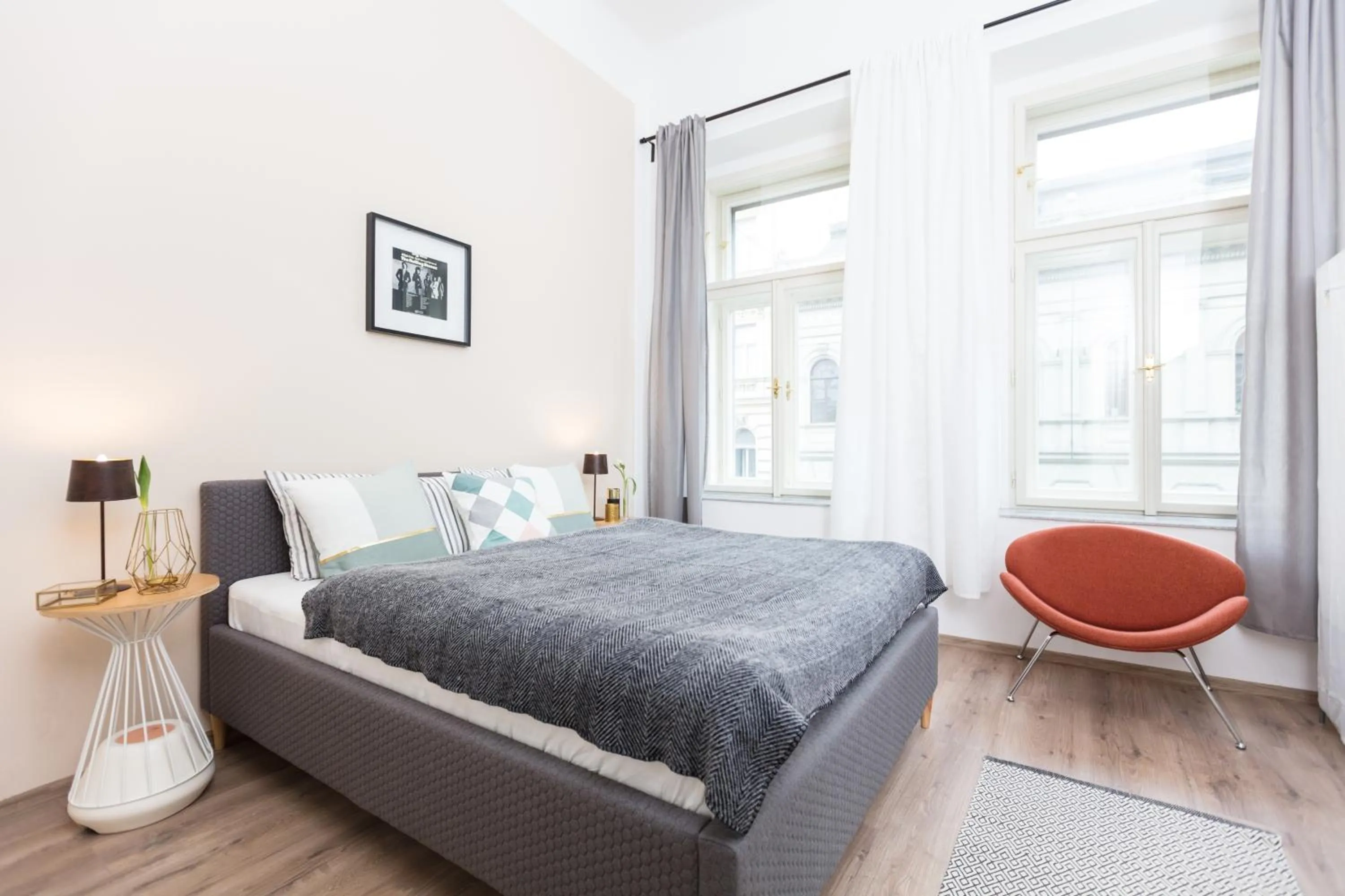 Bedroom, Bed in Chill apartments