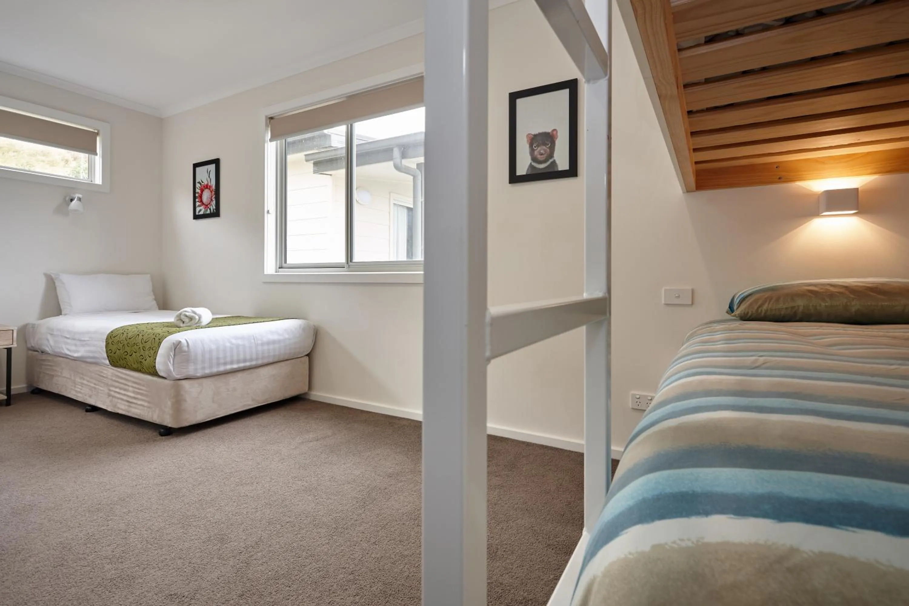 Bed in BIG4 Launceston Holiday Park