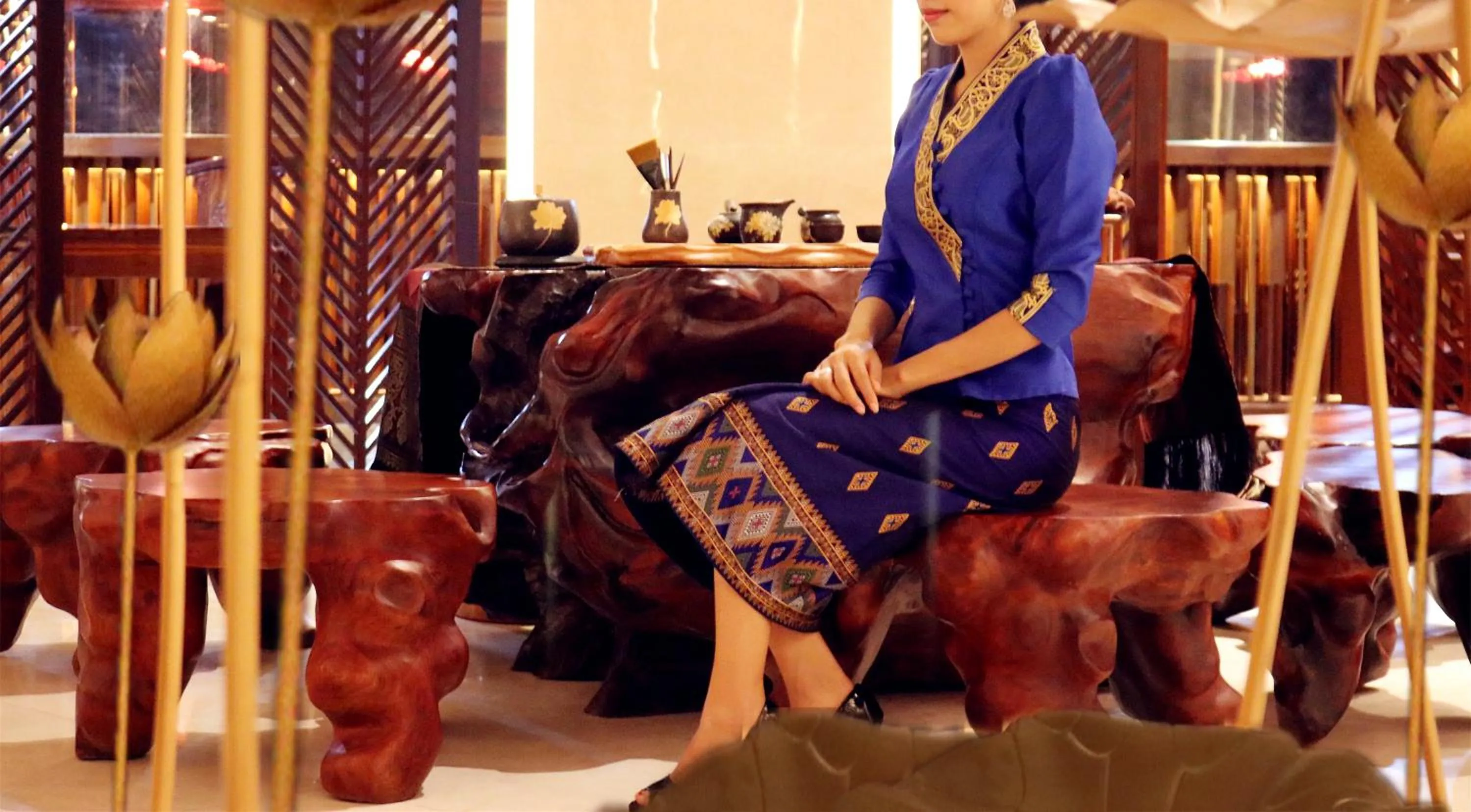 People in Chang Palace Vientiane