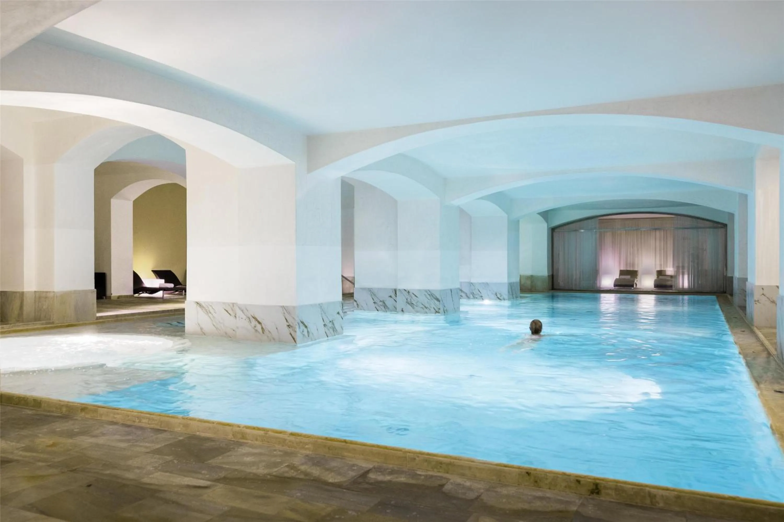 Pool view in NH Collection Prague Carlo IV