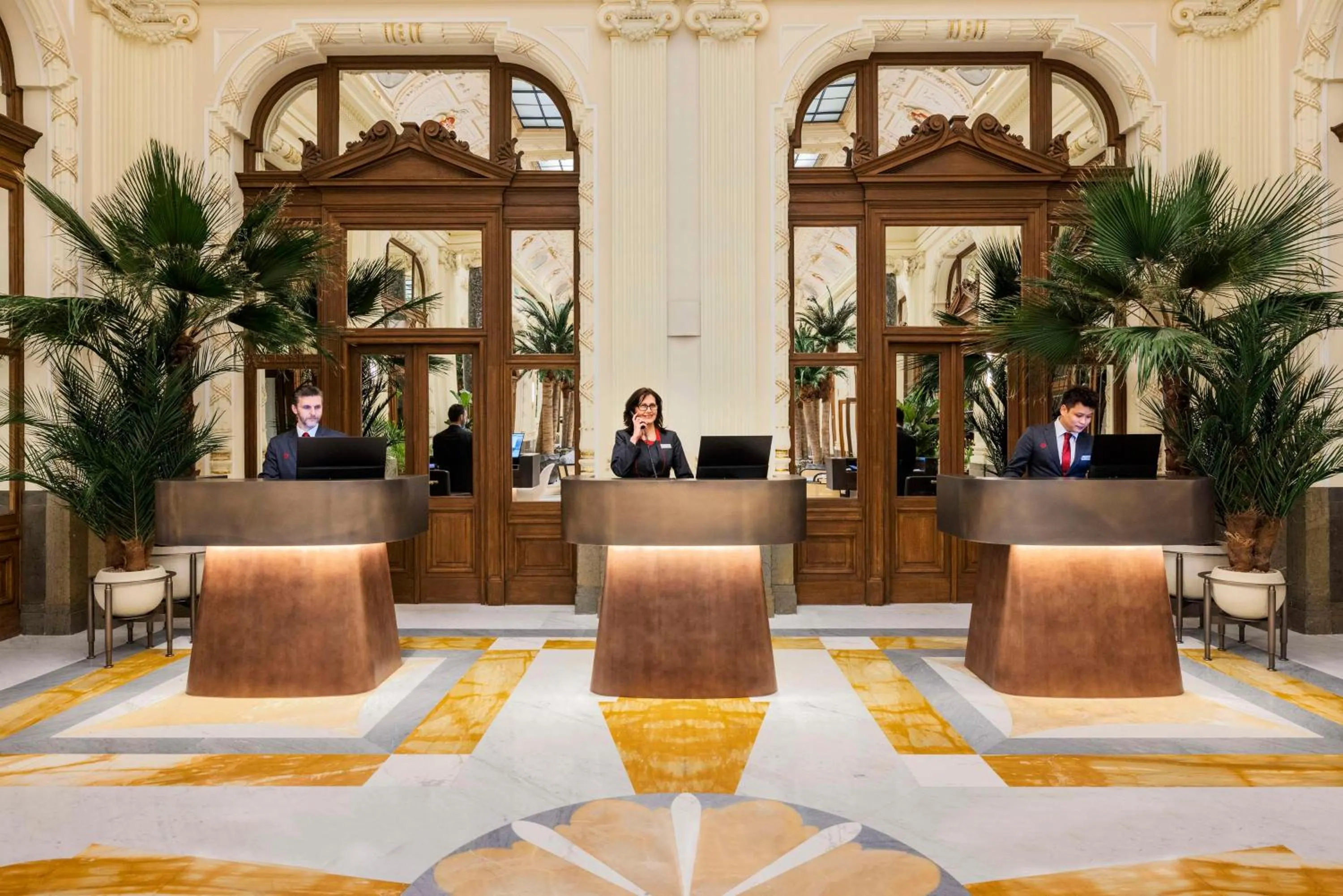 Lobby or reception in NH Collection Prague Carlo IV