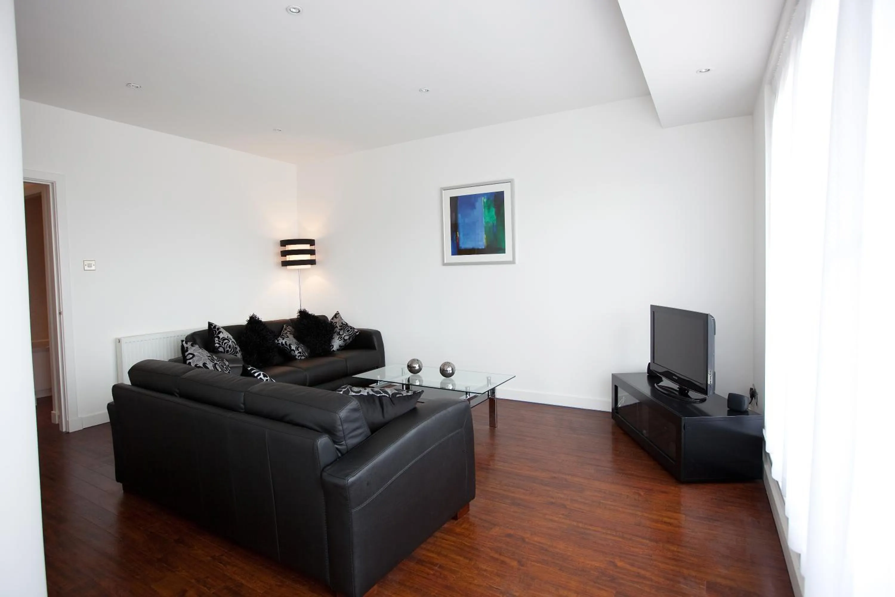 Living room in The Spires Serviced Apartments Glasgow
