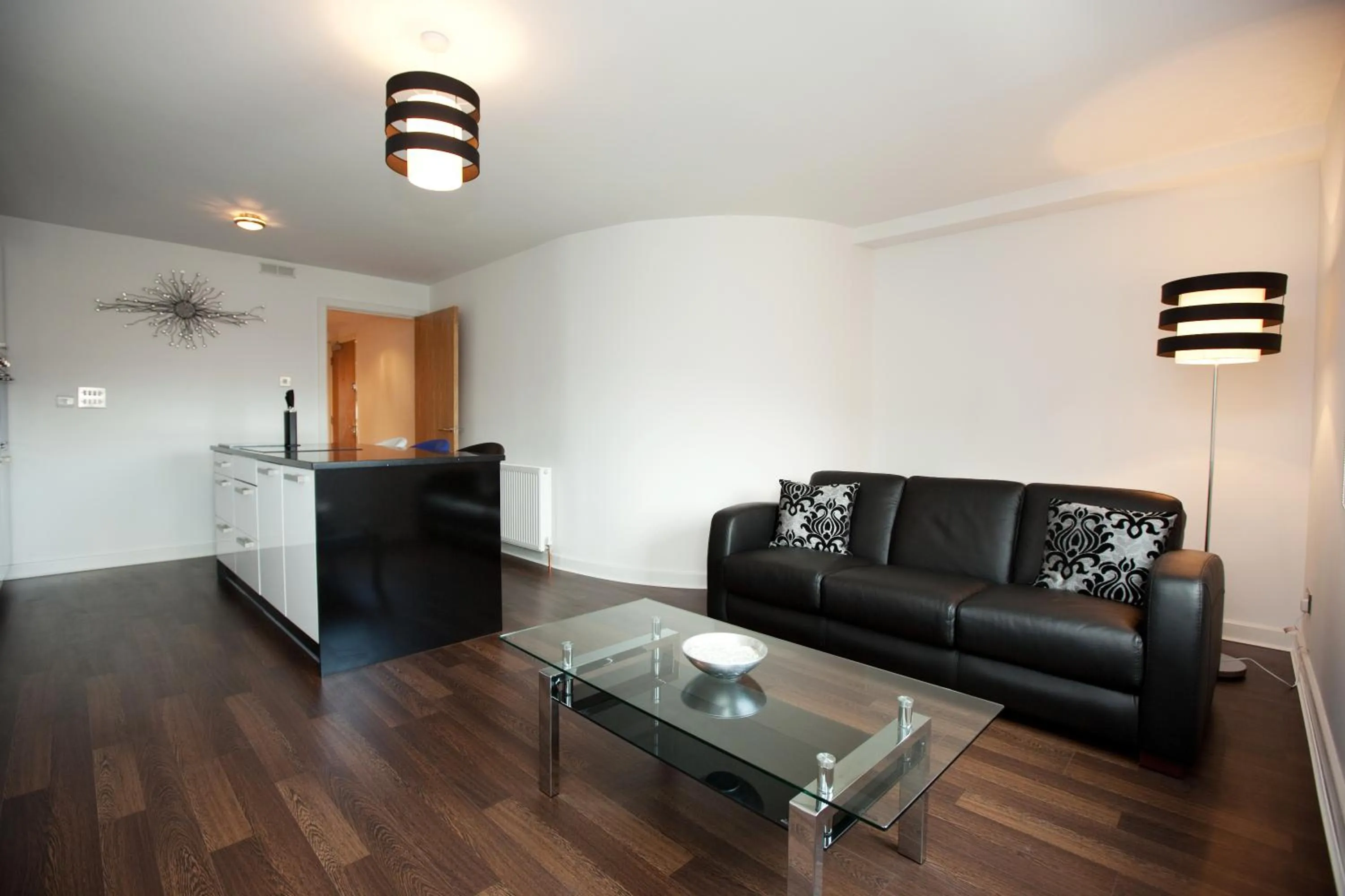 Living room in The Spires Serviced Apartments Glasgow