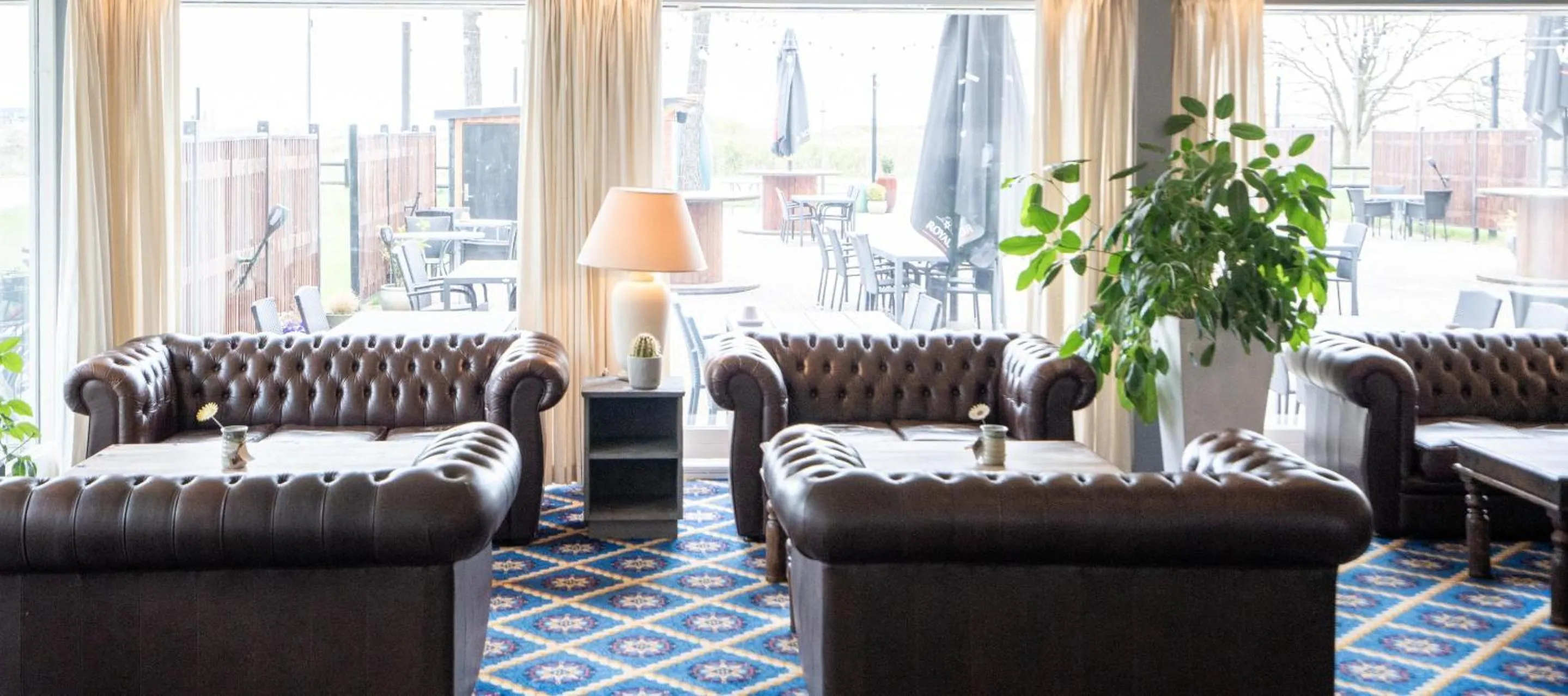 Seating area in Hotel Marina