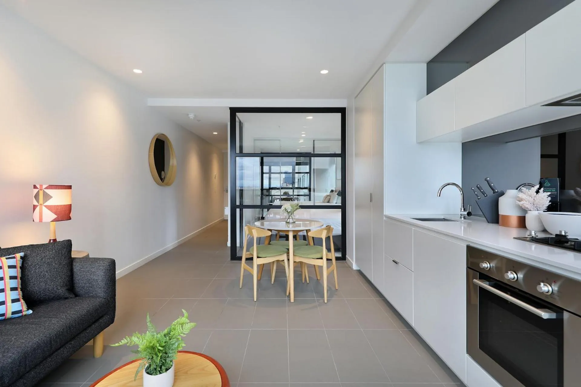 Kitchen or kitchenette in The Canvas Apartment Hotel