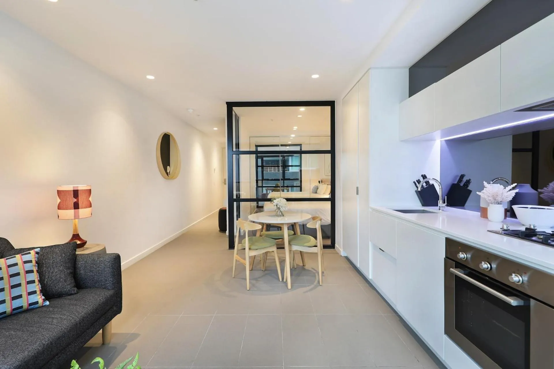 Kitchen or kitchenette in The Canvas Apartment Hotel